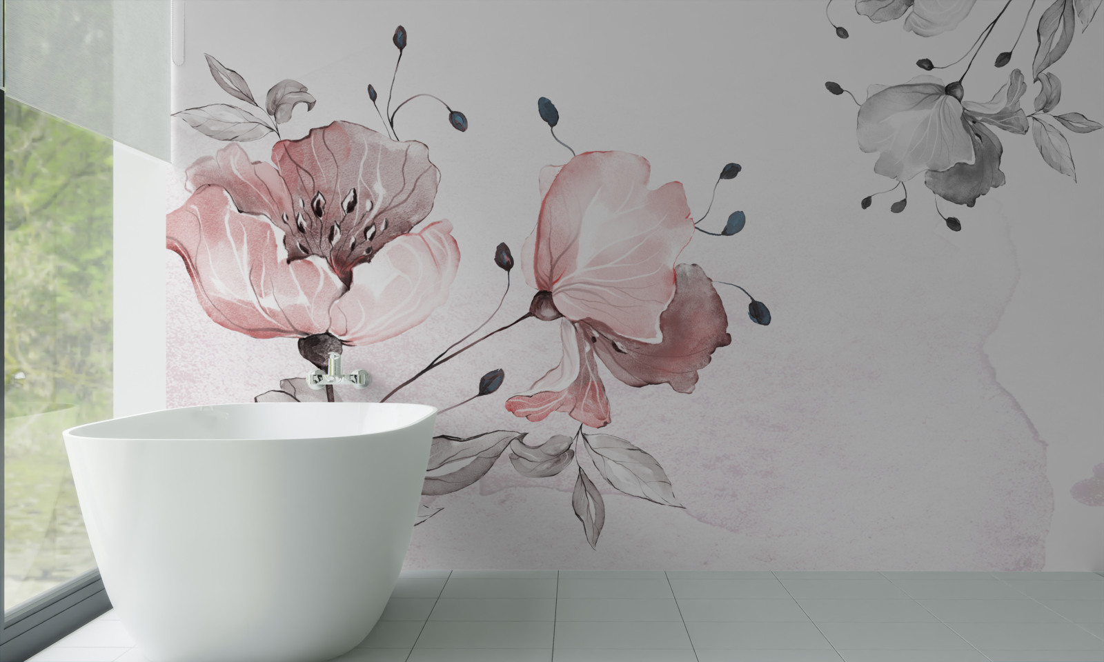 Fototapeta jemné, pôvabné kvety sa hojdajú vo vetre