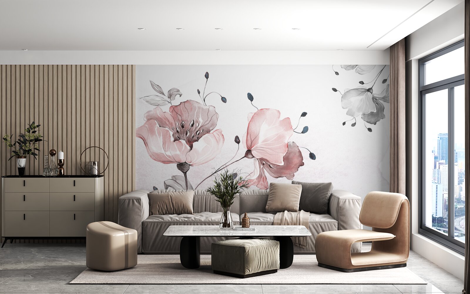 Fototapeta jemné, pôvabné kvety sa hojdajú vo vetre