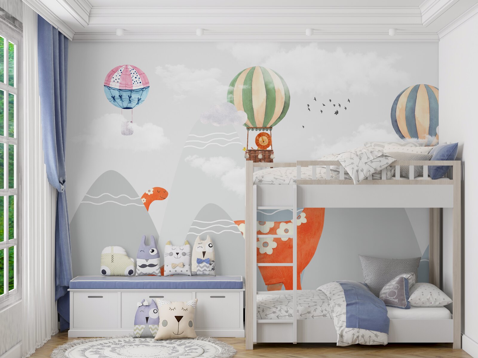 Fototapeta dinosaury sa túlajú medzi horami