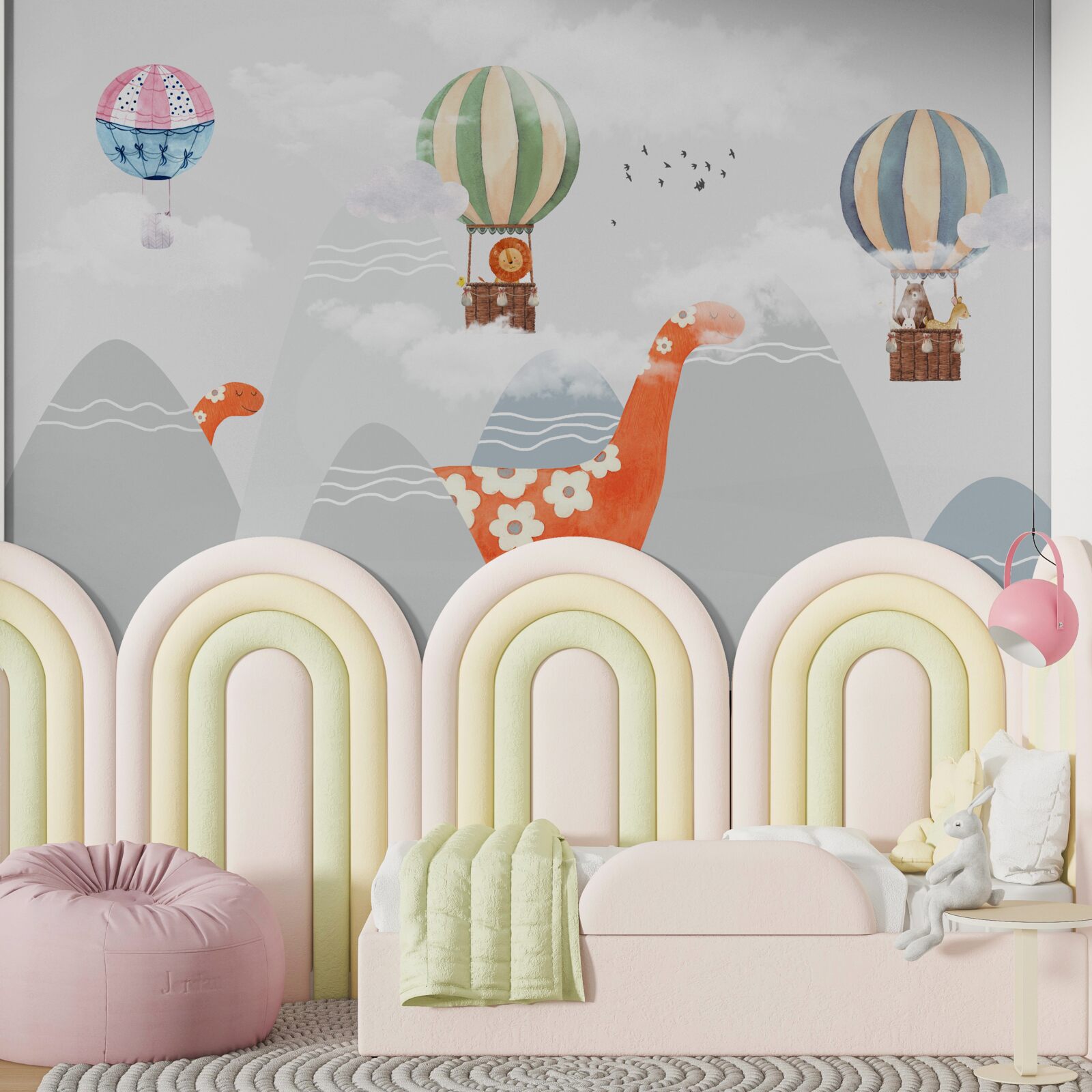 Fototapeta dinosaury sa túlajú medzi horami