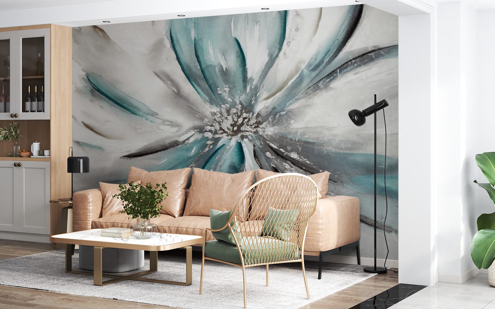 Fototapeta jemné okvetné lístky otvoreného púčika