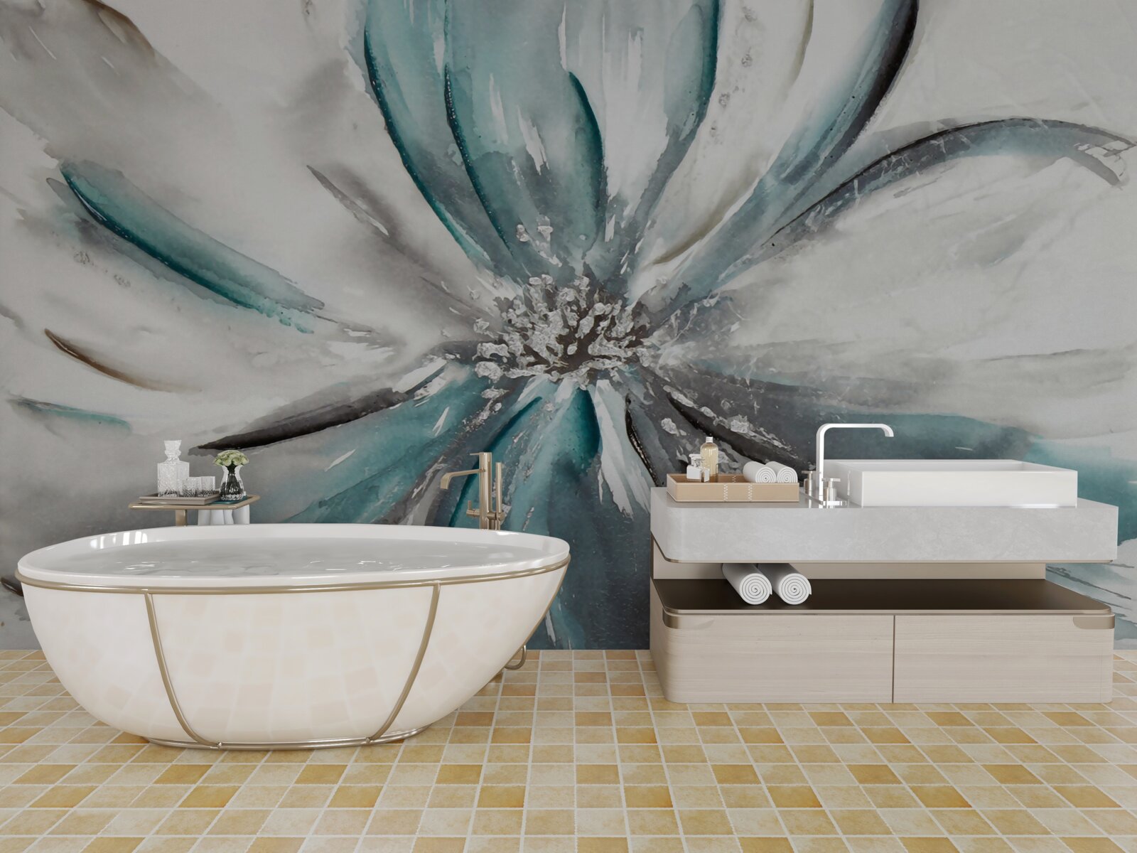 Fototapeta jemné okvetné lístky otvoreného púčika