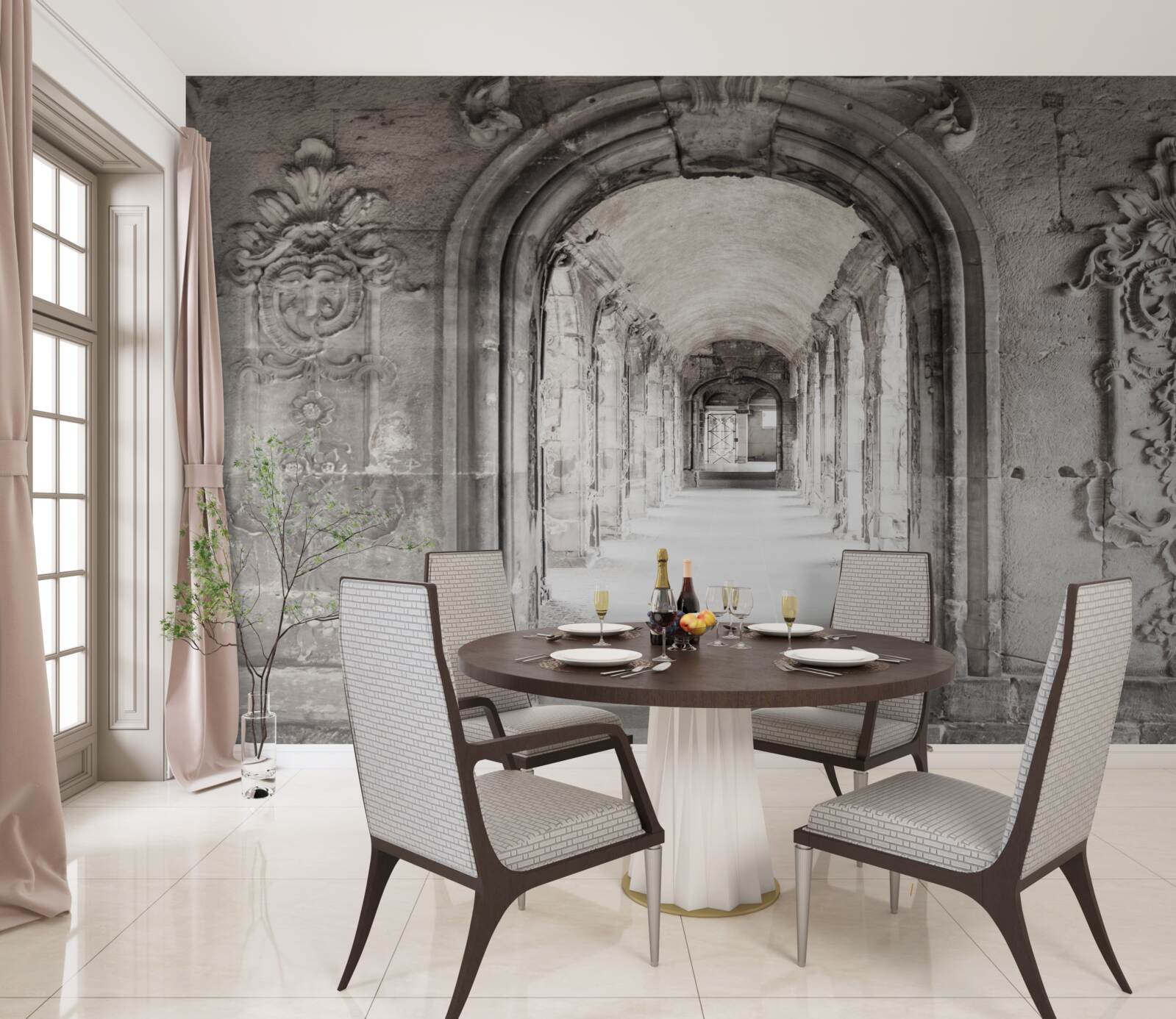 Fototapeta nekonečné hladké klenuté kamenné útvary