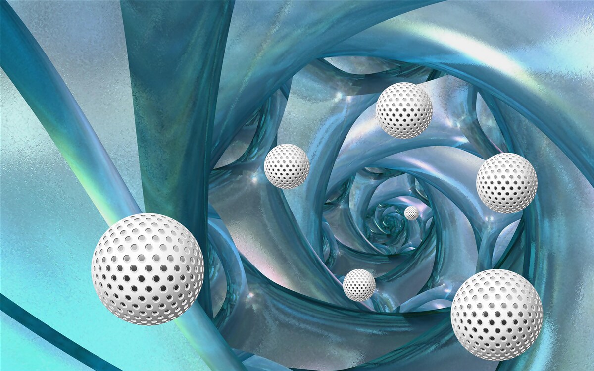 Fototapeta pri absencii gravitácie sú gule biele