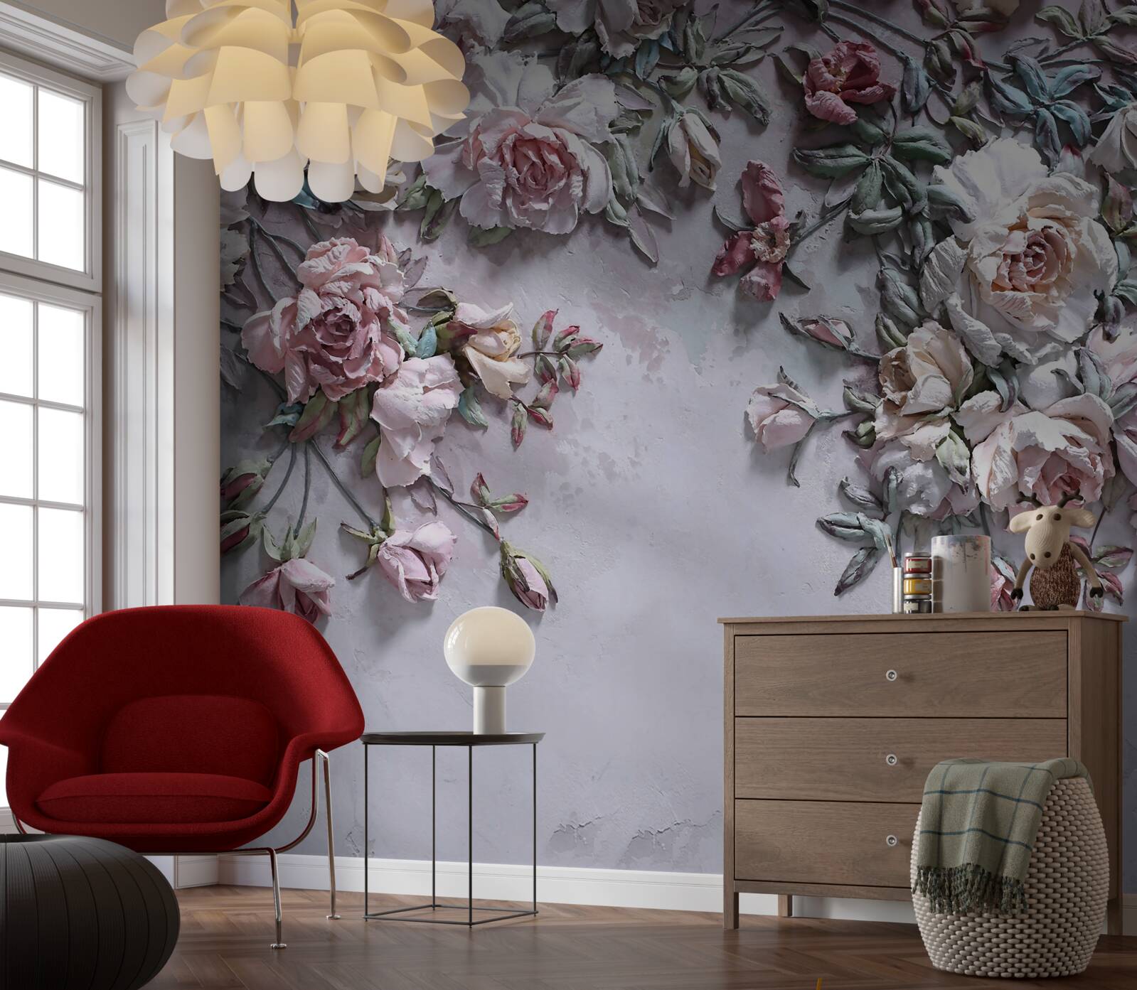 Fototapeta kvety rozvíjajúce sa v hmlistom úsvite