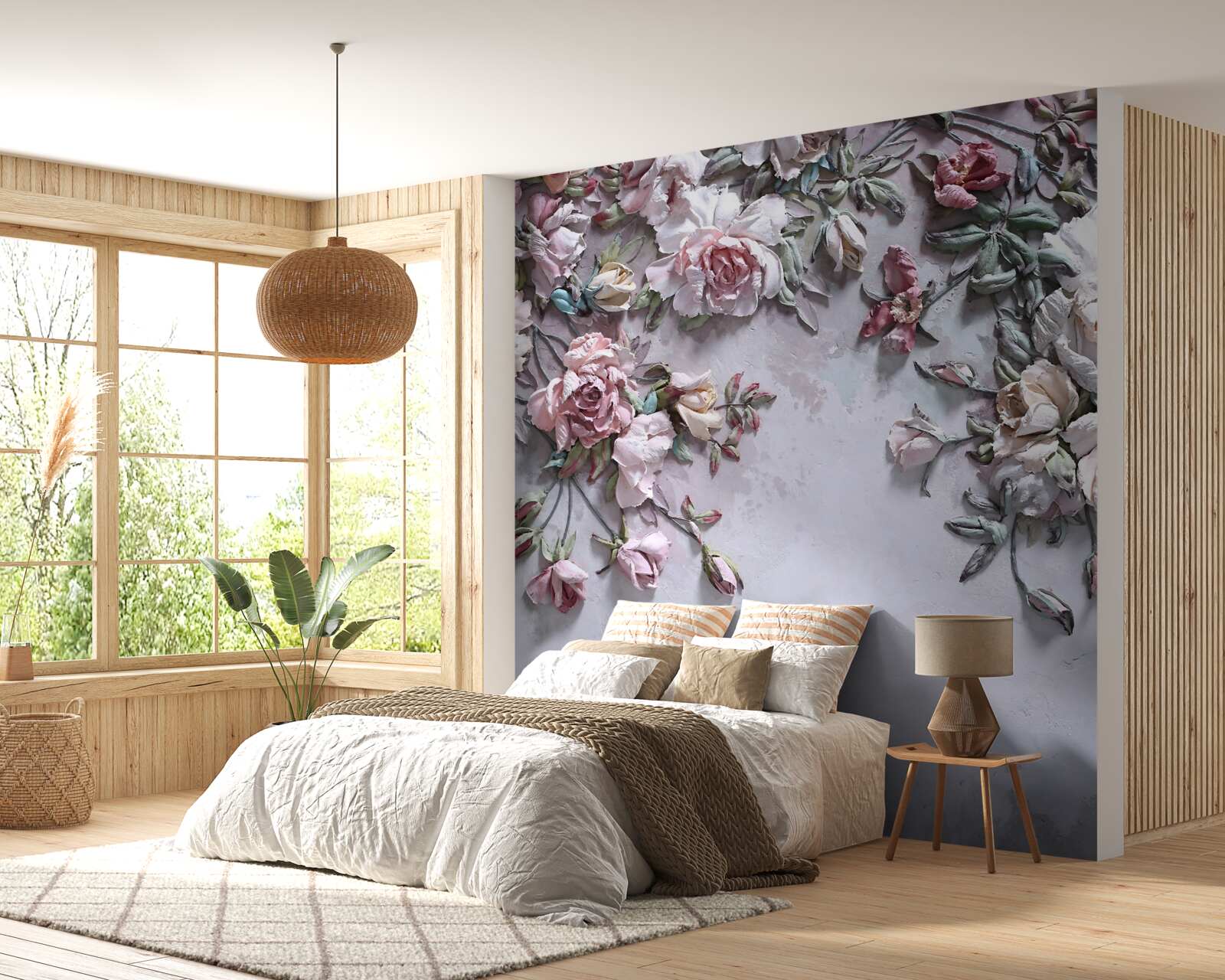 Fototapeta kvety rozvíjajúce sa v hmlistom úsvite