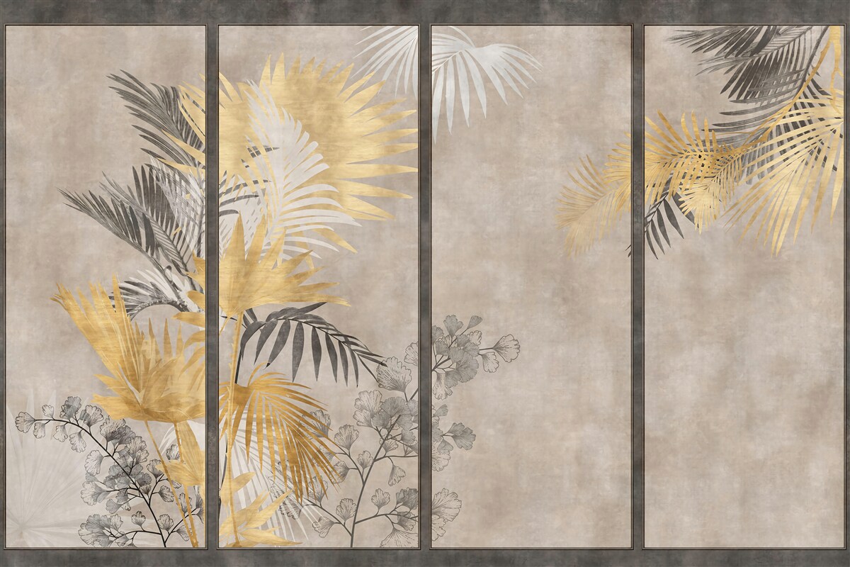 Fototapeta abstraktné zobrazenie tropického lesa v modulárnom formáte