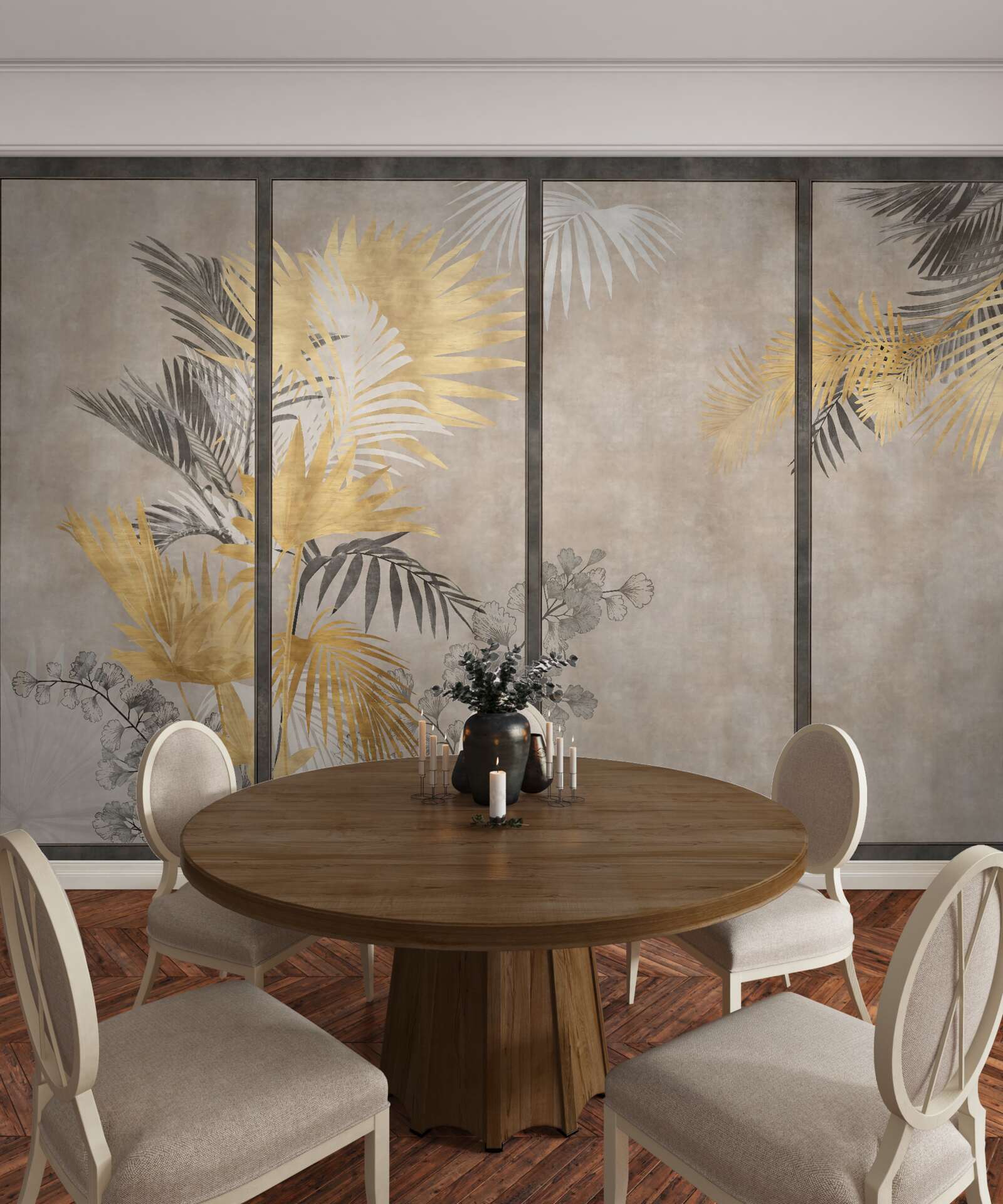 Fototapeta abstraktné zobrazenie tropického lesa v modulárnom formáte