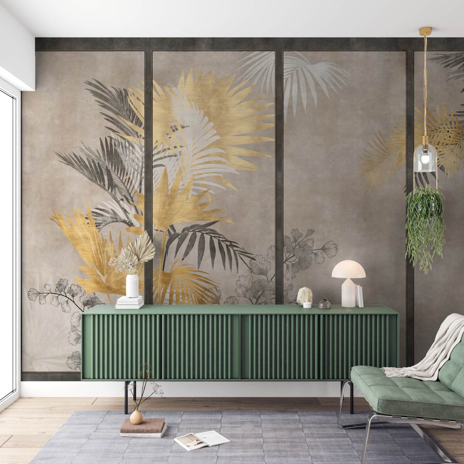 Fototapeta abstraktné zobrazenie tropického lesa v modulárnom formáte