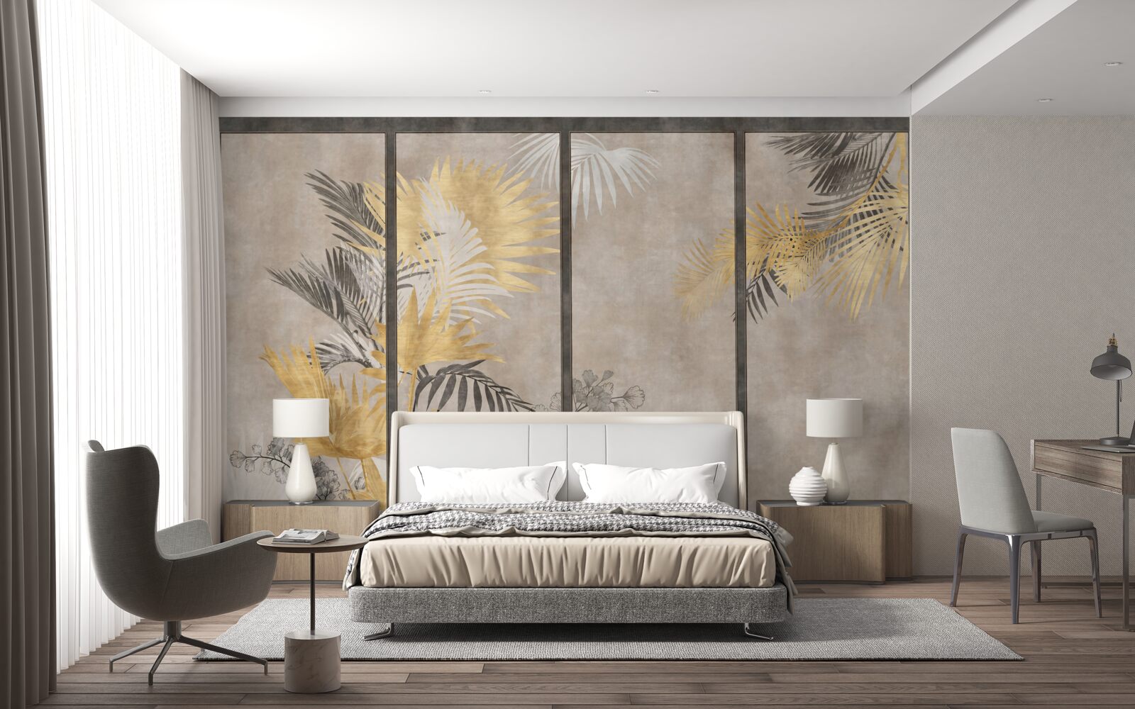 Fototapeta abstraktné zobrazenie tropického lesa v modulárnom formáte