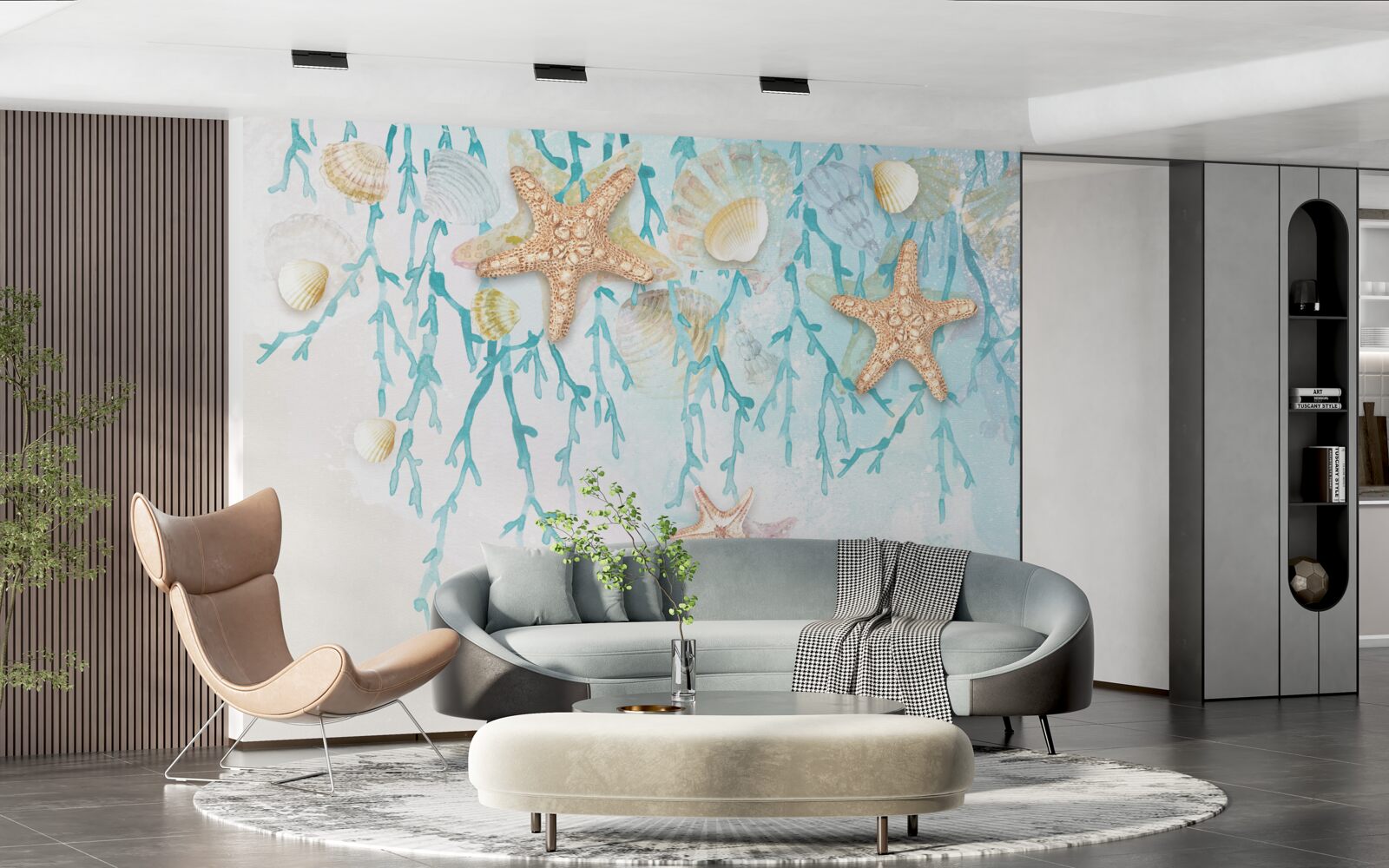 Fototapeta hviezdna obloha a morské pobrežie