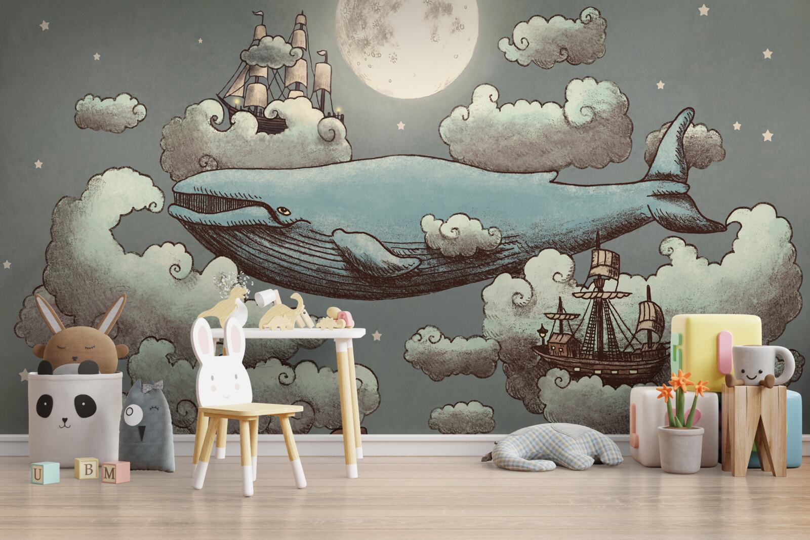 Fototapeta obrovský vorvaň medzi oblakmi