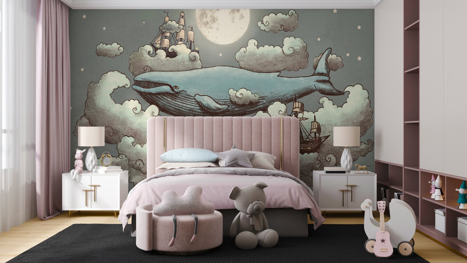 Fototapeta obrovský vorvaň medzi oblakmi