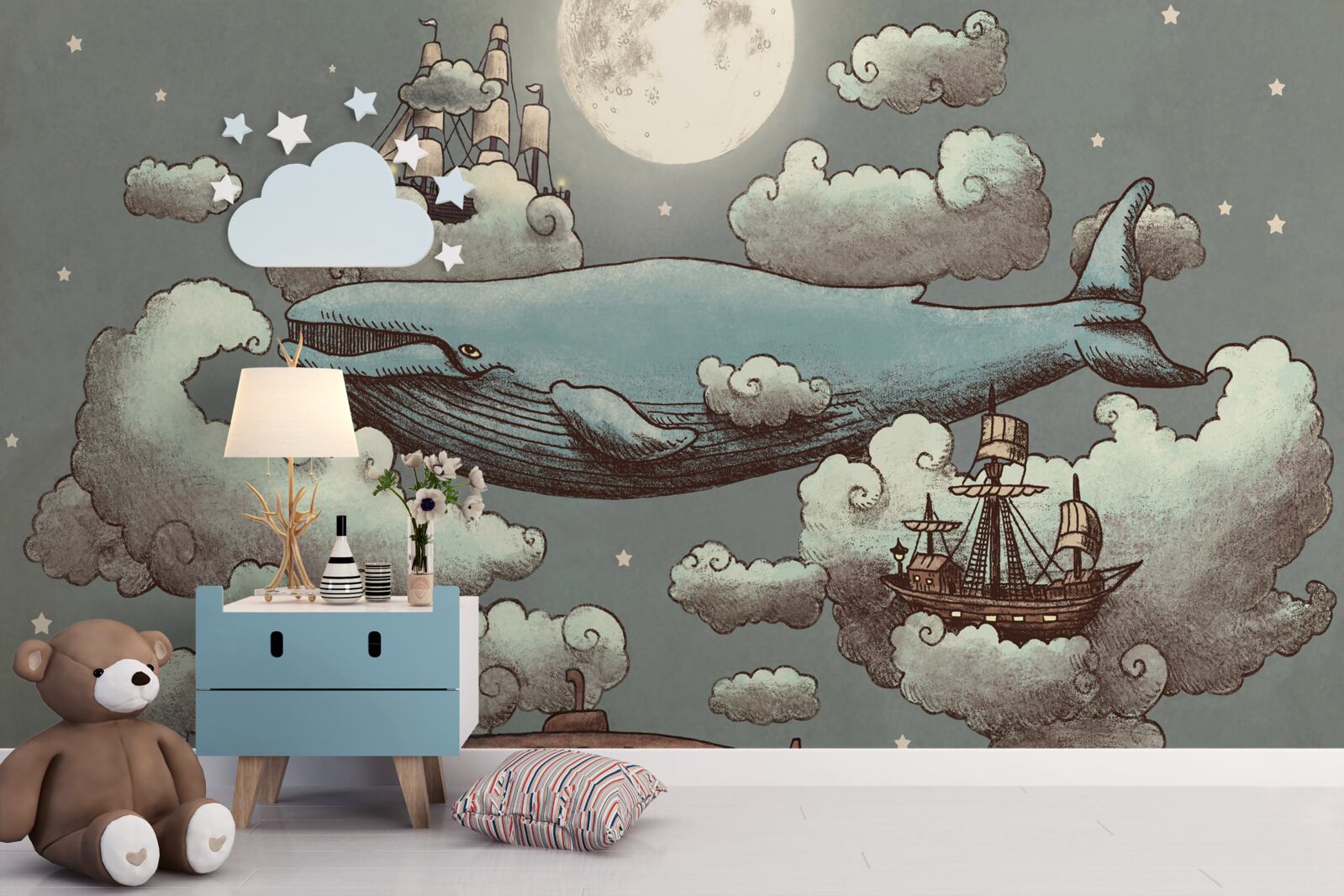 Fototapeta obrovský vorvaň medzi oblakmi