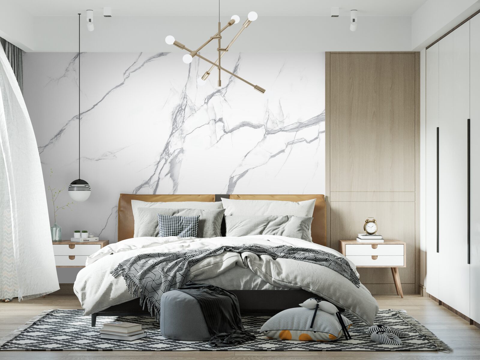 Fototapeta silná búrka na ľahkých oblakoch