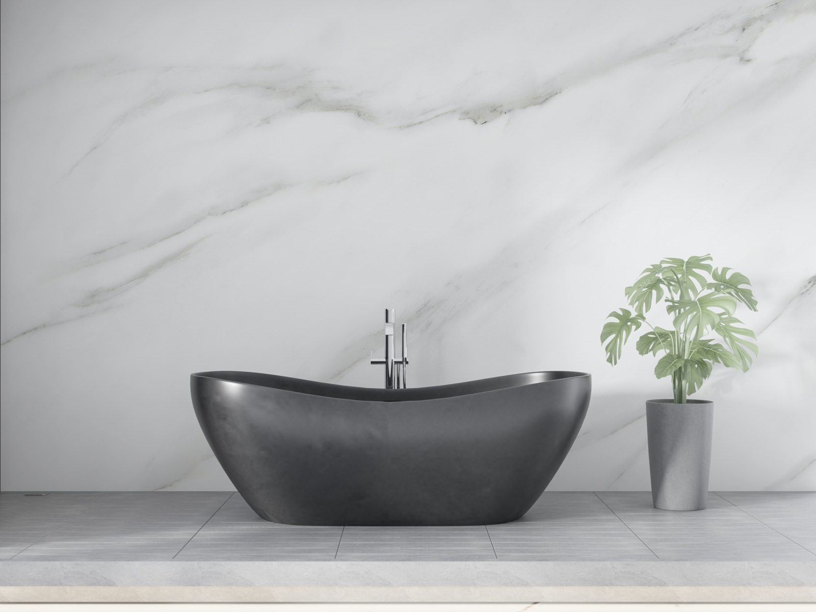 Fototapeta Snehovo biely mramor so sivými vlnitými vzormi