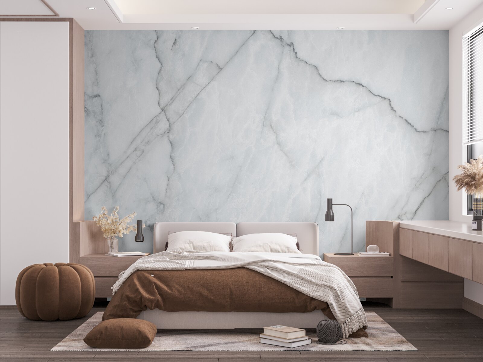 Fototapeta sivý mramor s čiernymi vložkami