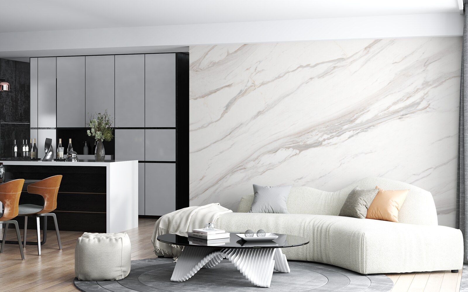 Fototapeta mramor s jemným svetlozlatým odtieňom