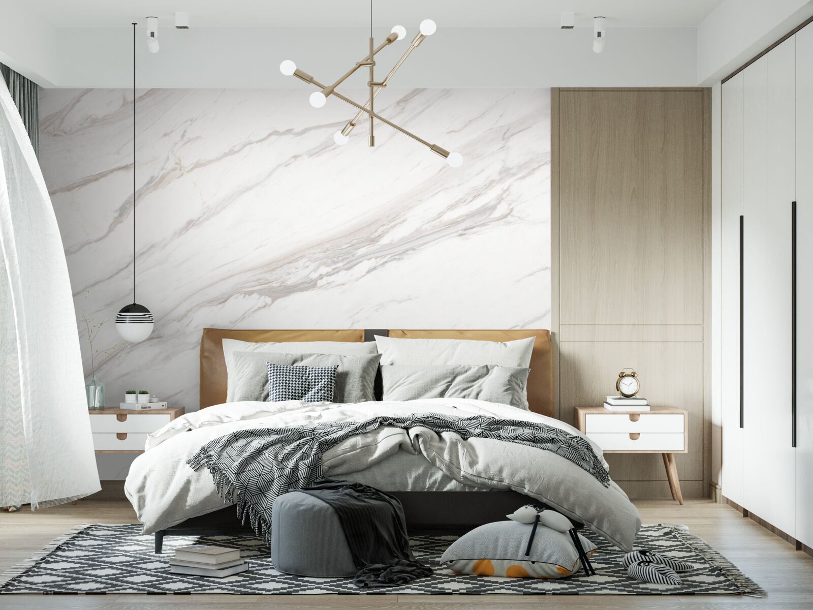 Fototapeta mramor s jemným svetlozlatým odtieňom