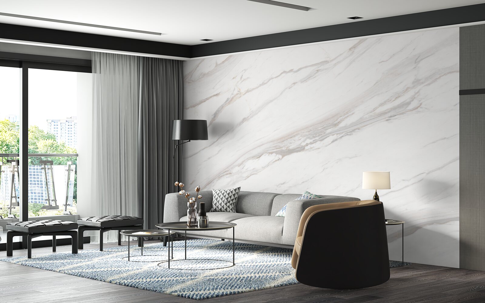 Fototapeta mramor s jemným svetlozlatým odtieňom