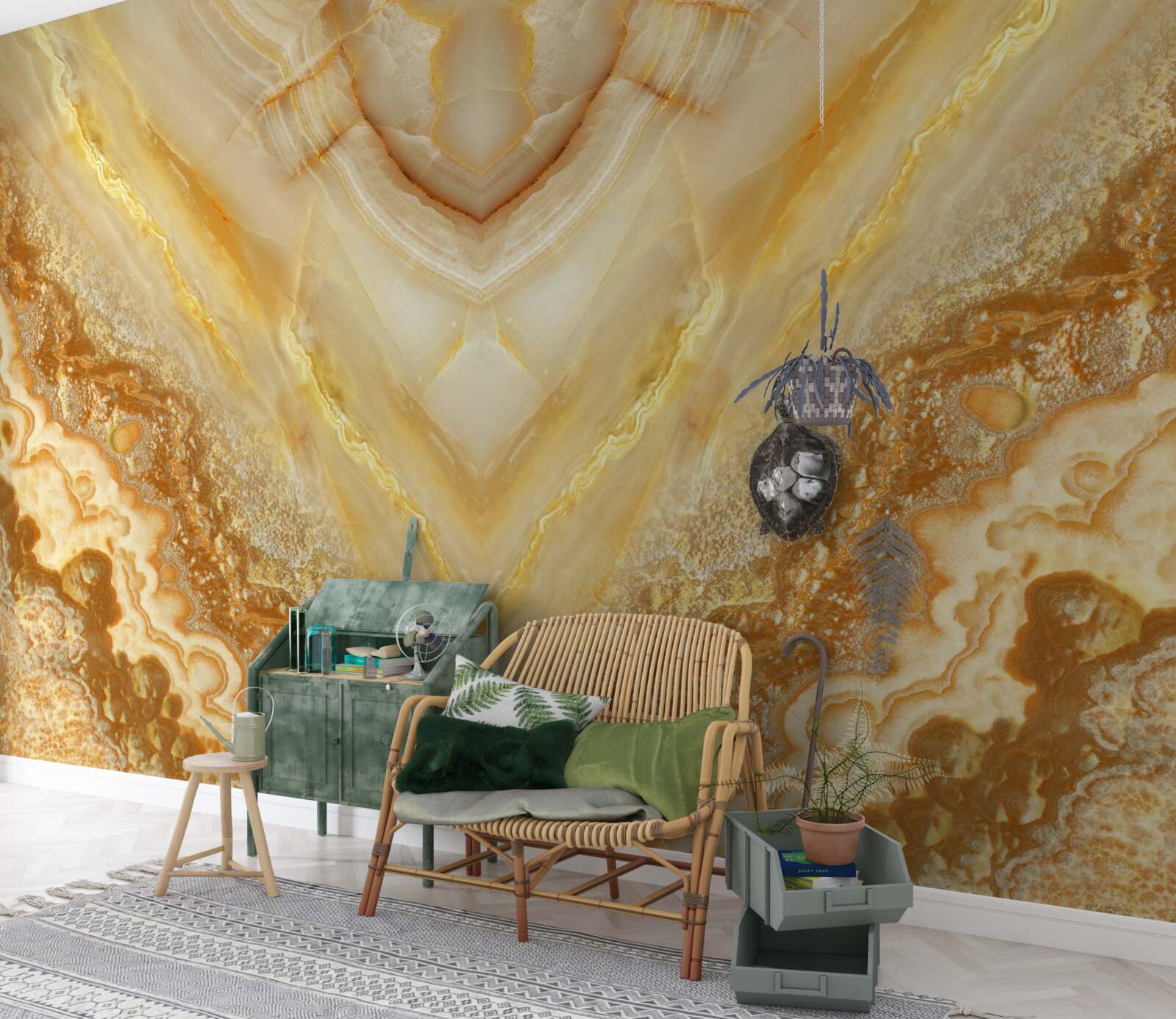 Fototapeta plátok jantáru na mramorovom pozadí