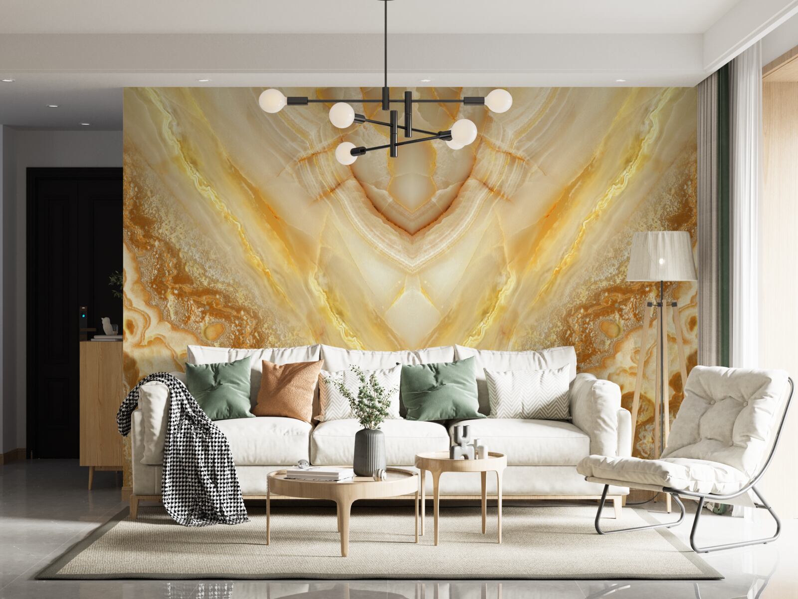 Fototapeta plátok jantáru na mramorovom pozadí