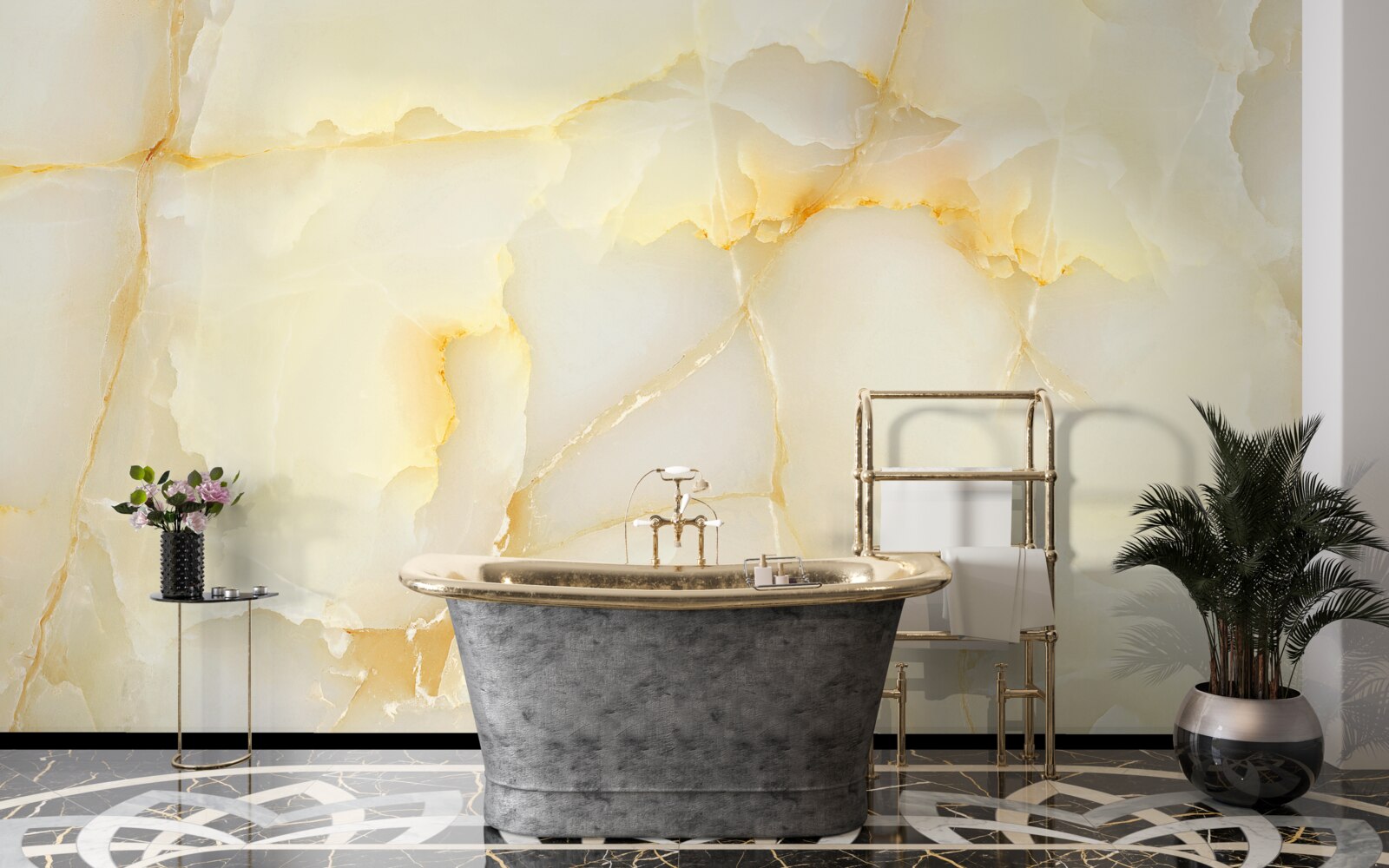 Fototapeta jemný mramor so zlatým odtieňom