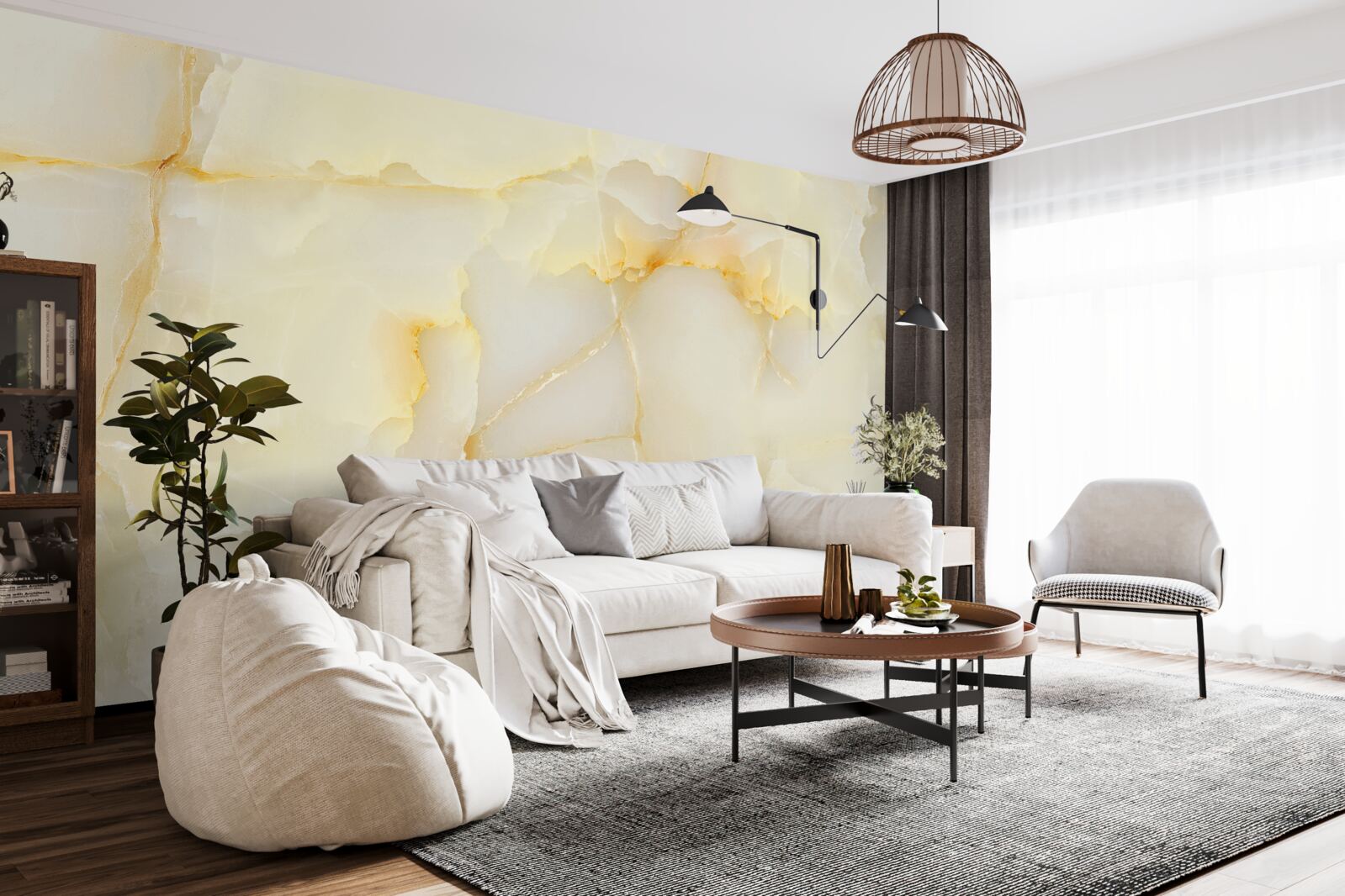 Fototapeta jemný mramor so zlatým odtieňom