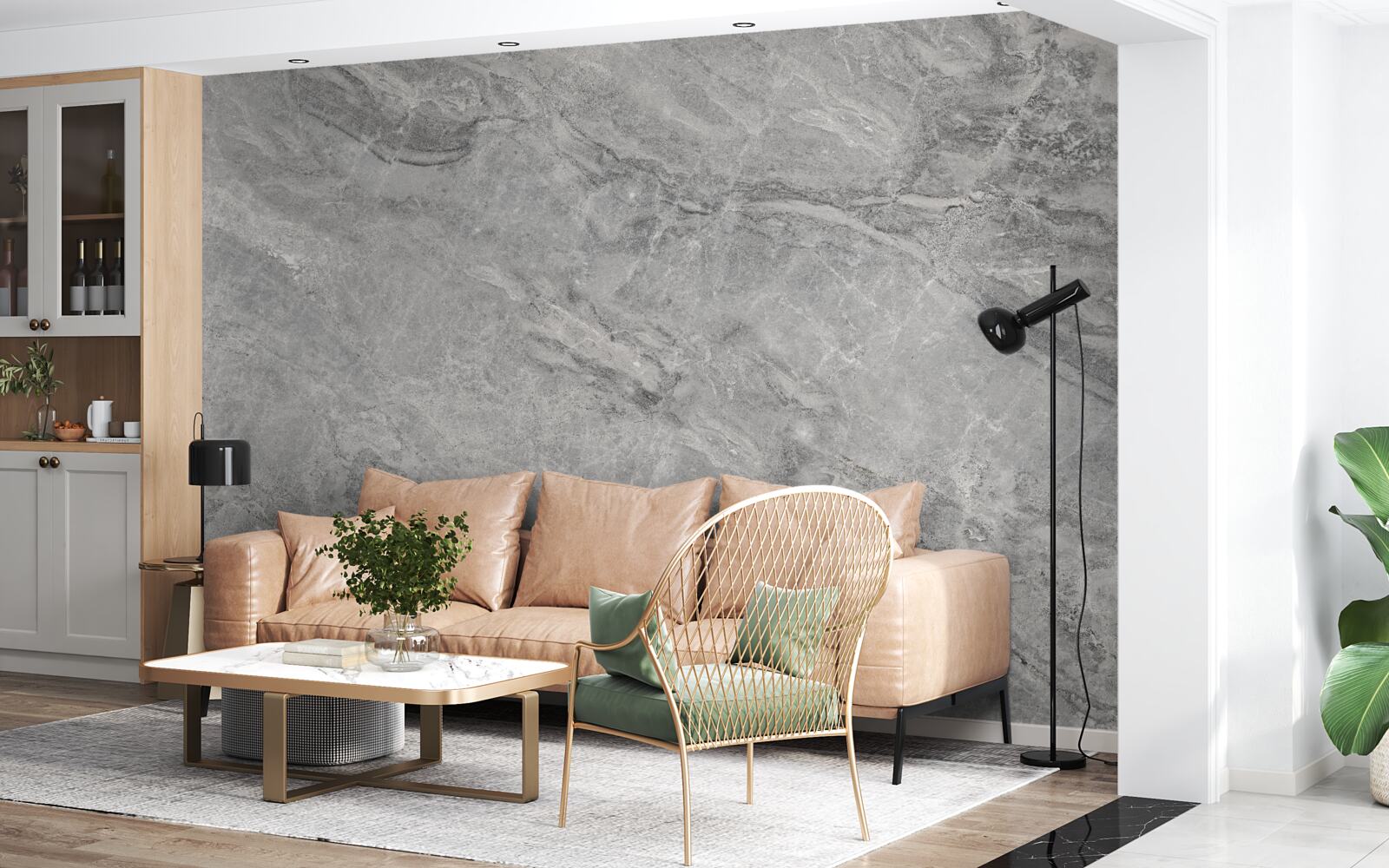 Fototapeta šedé porcelánové dlaždice s neostrými okrajmi