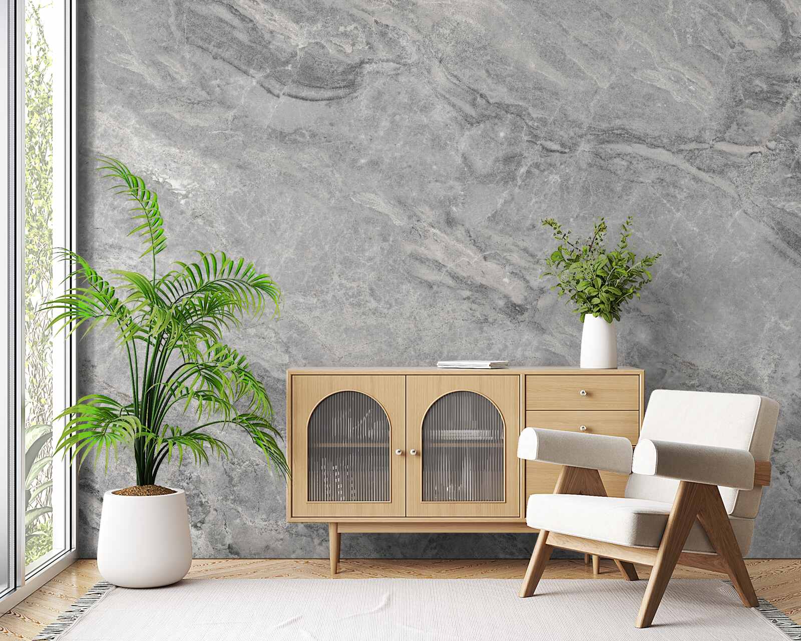 Fototapeta šedé porcelánové dlaždice s neostrými okrajmi