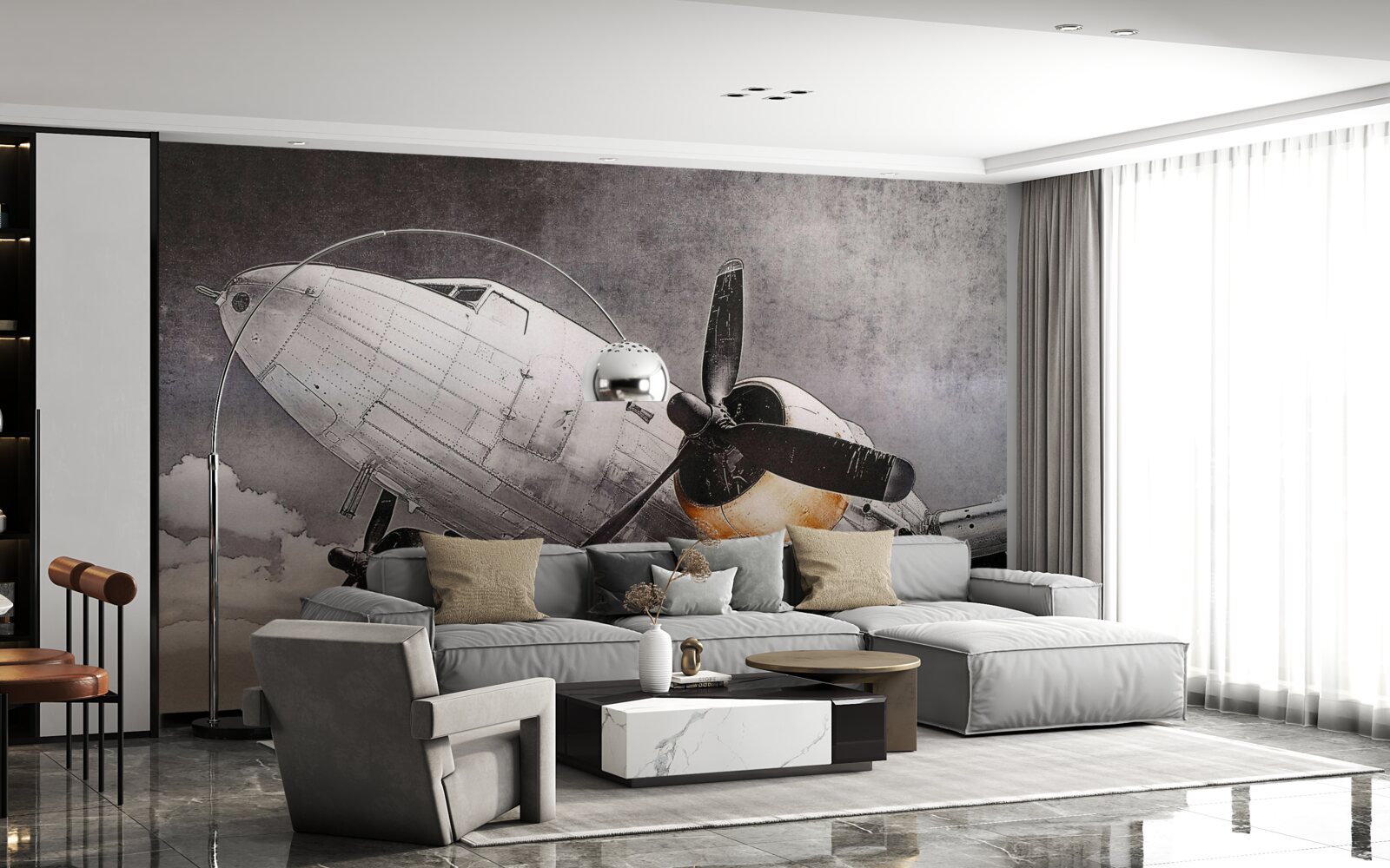 Fototapeta rovina znázornená bielou farbou