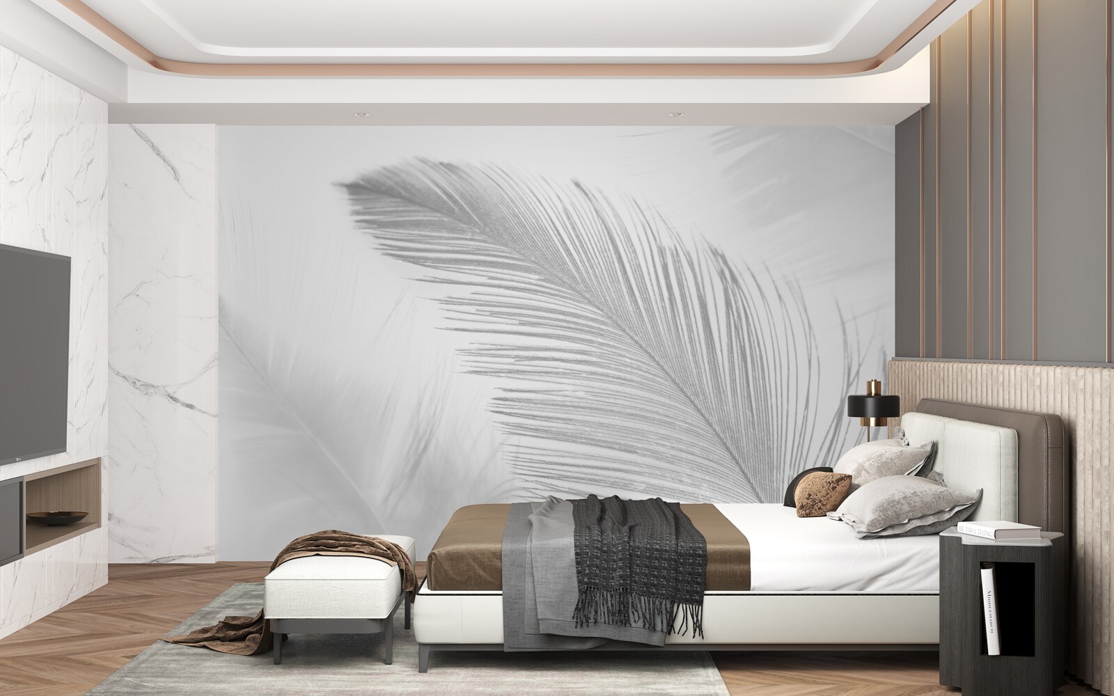 Fototapeta dve veľké svetlé perá