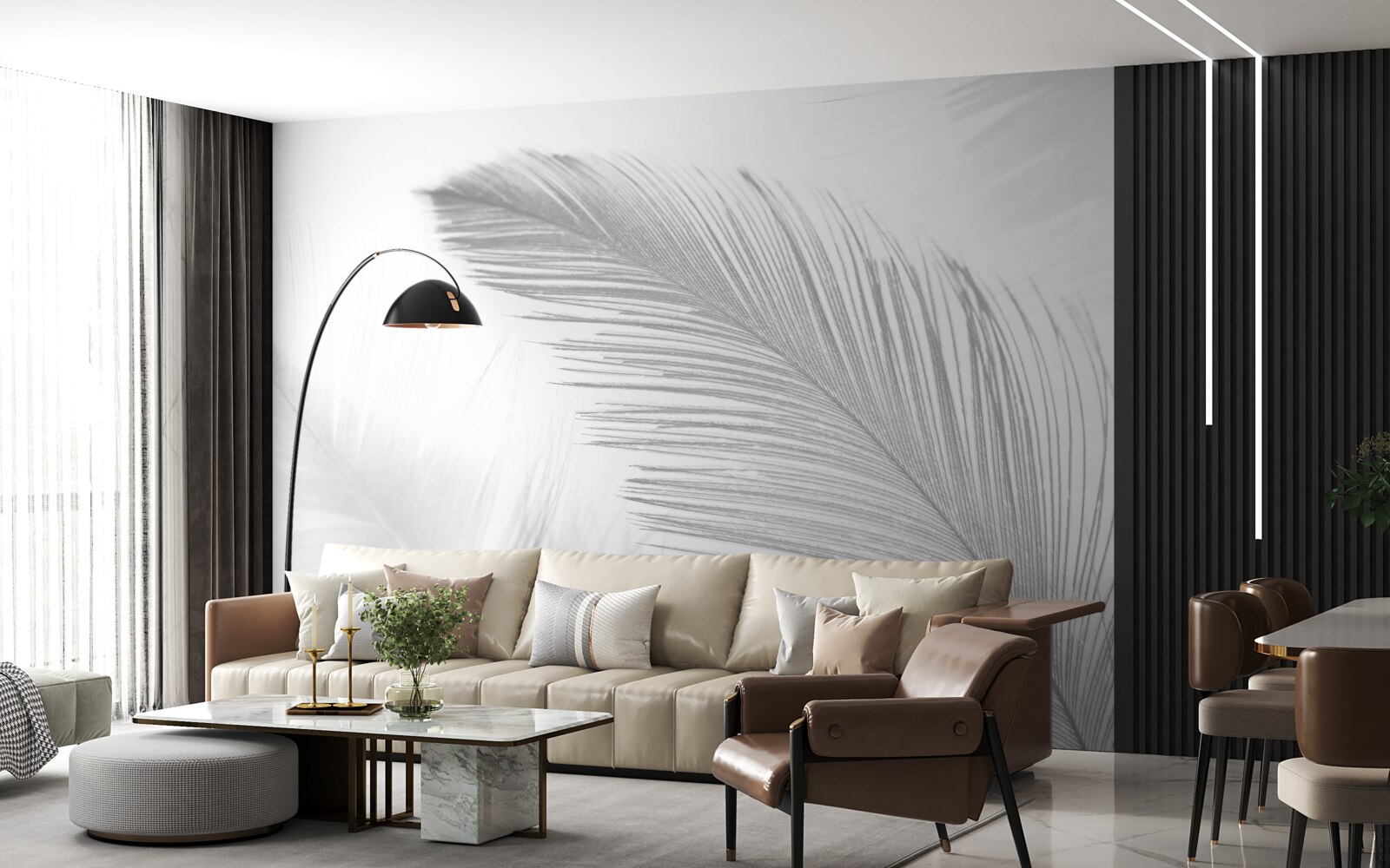 Fototapeta dve veľké svetlé perá