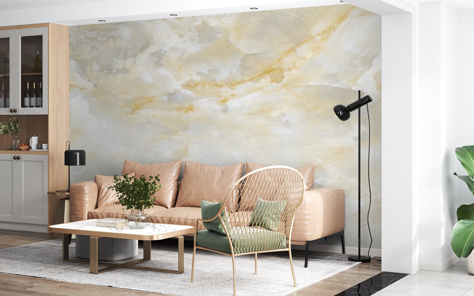 Fototapeta oblaky naplnené dažďom na úsvite svetla