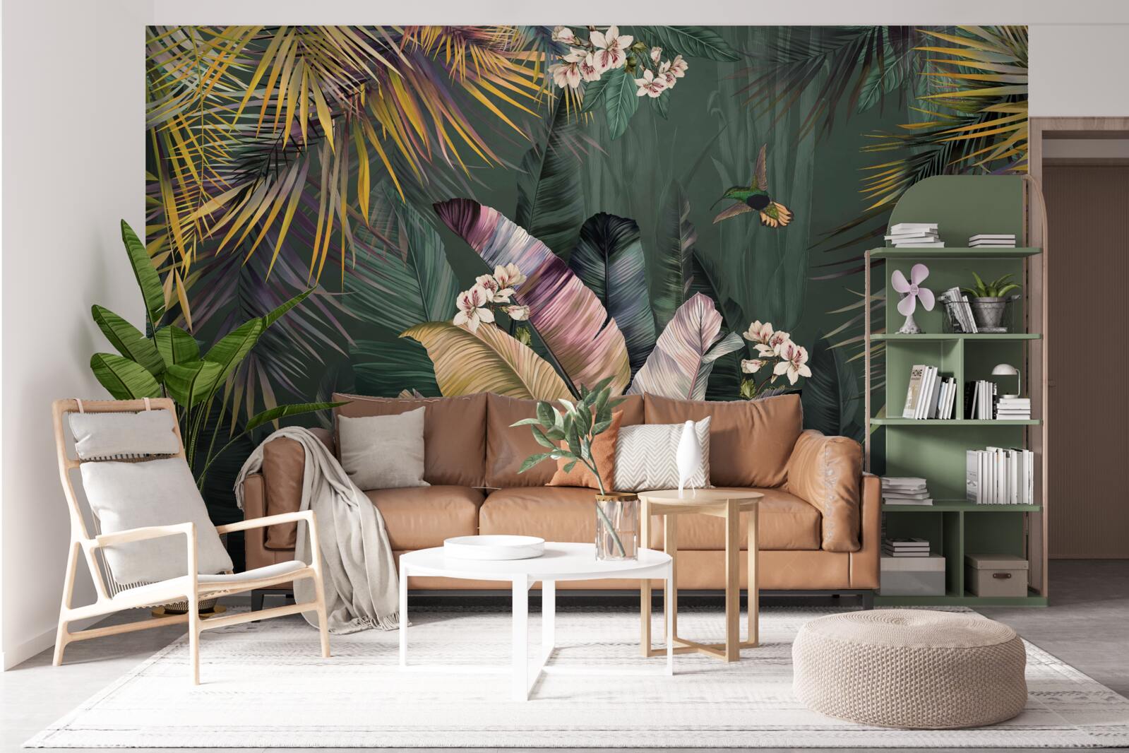 Fototapeta perie podobné rastliny v nočnom lese