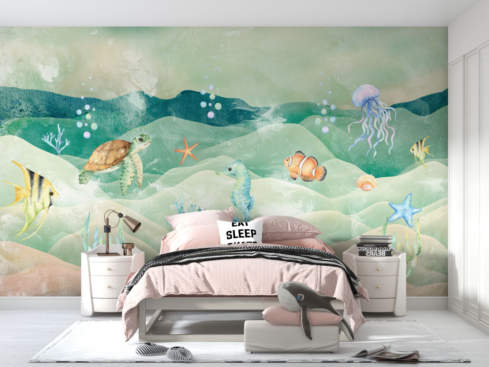 Fototapeta veľa morského života a rôznych rýb