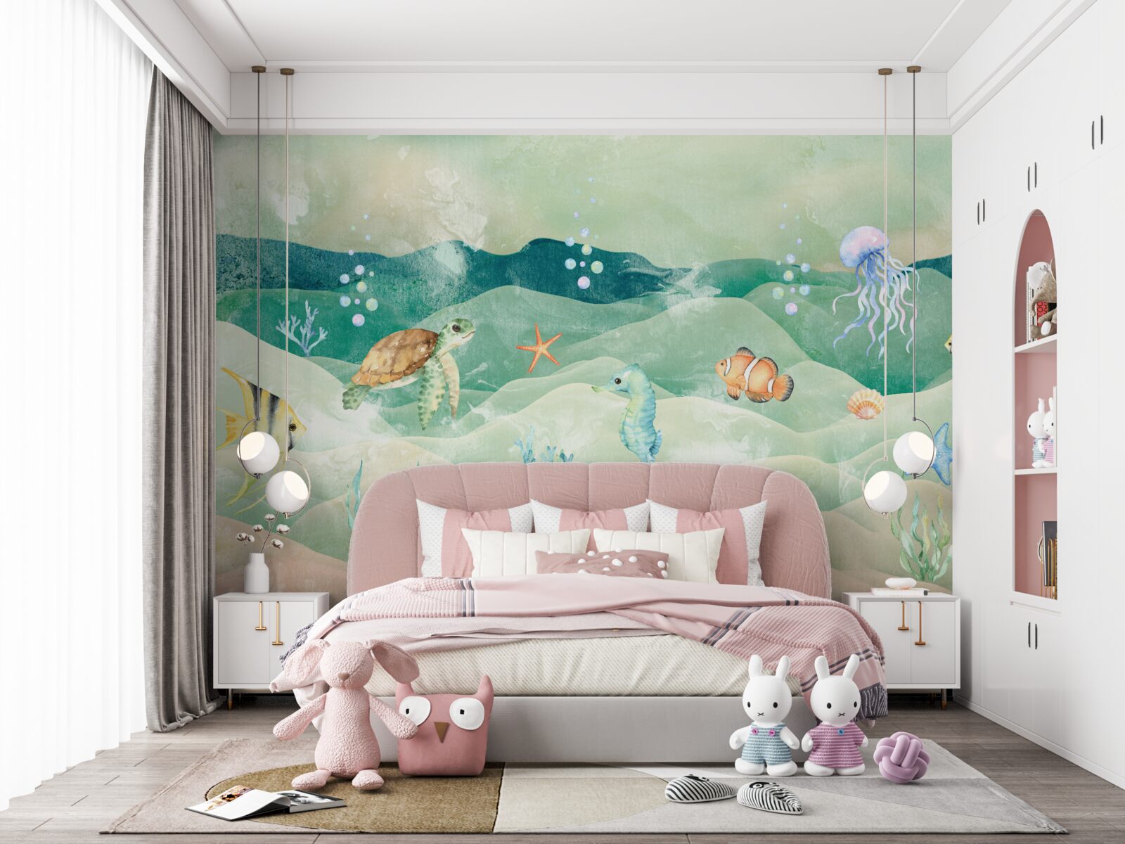 Fototapeta veľa morského života a rôznych rýb