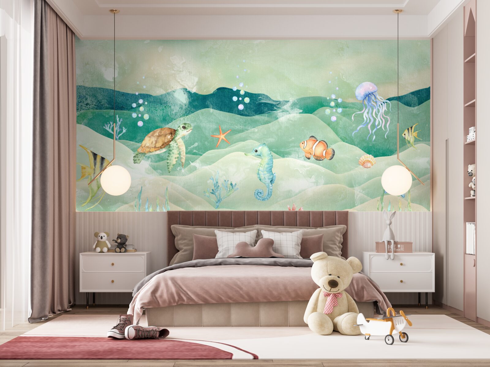 Fototapeta veľa morského života a rôznych rýb