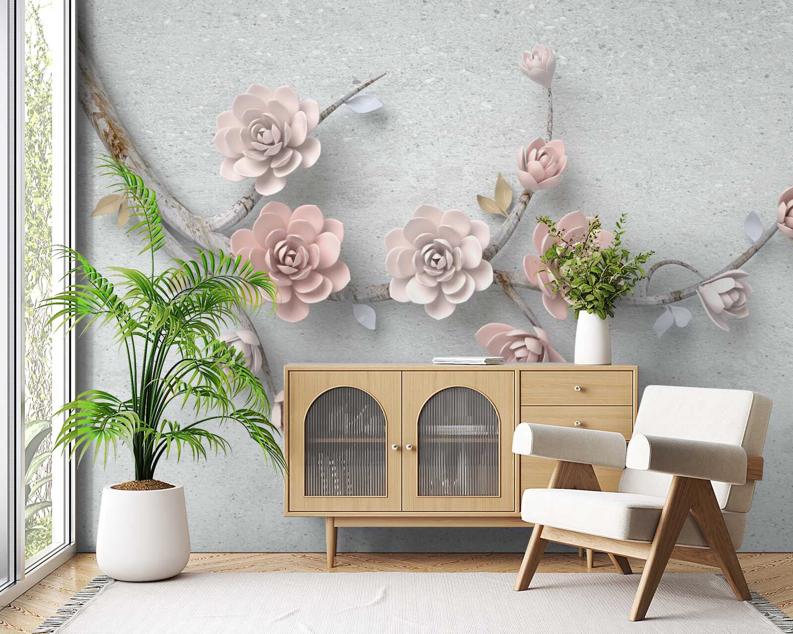 Fototapeta samostatný konár s otváracími púčikmi