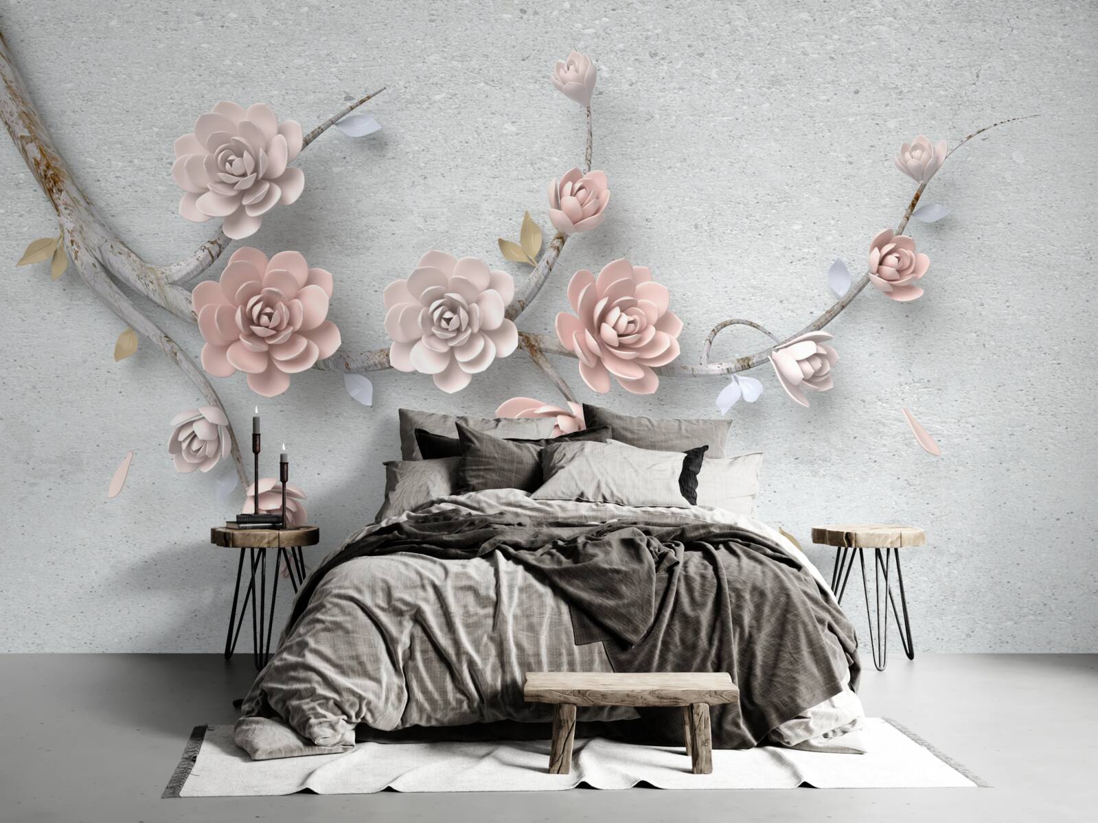 Fototapeta samostatný konár s otváracími púčikmi