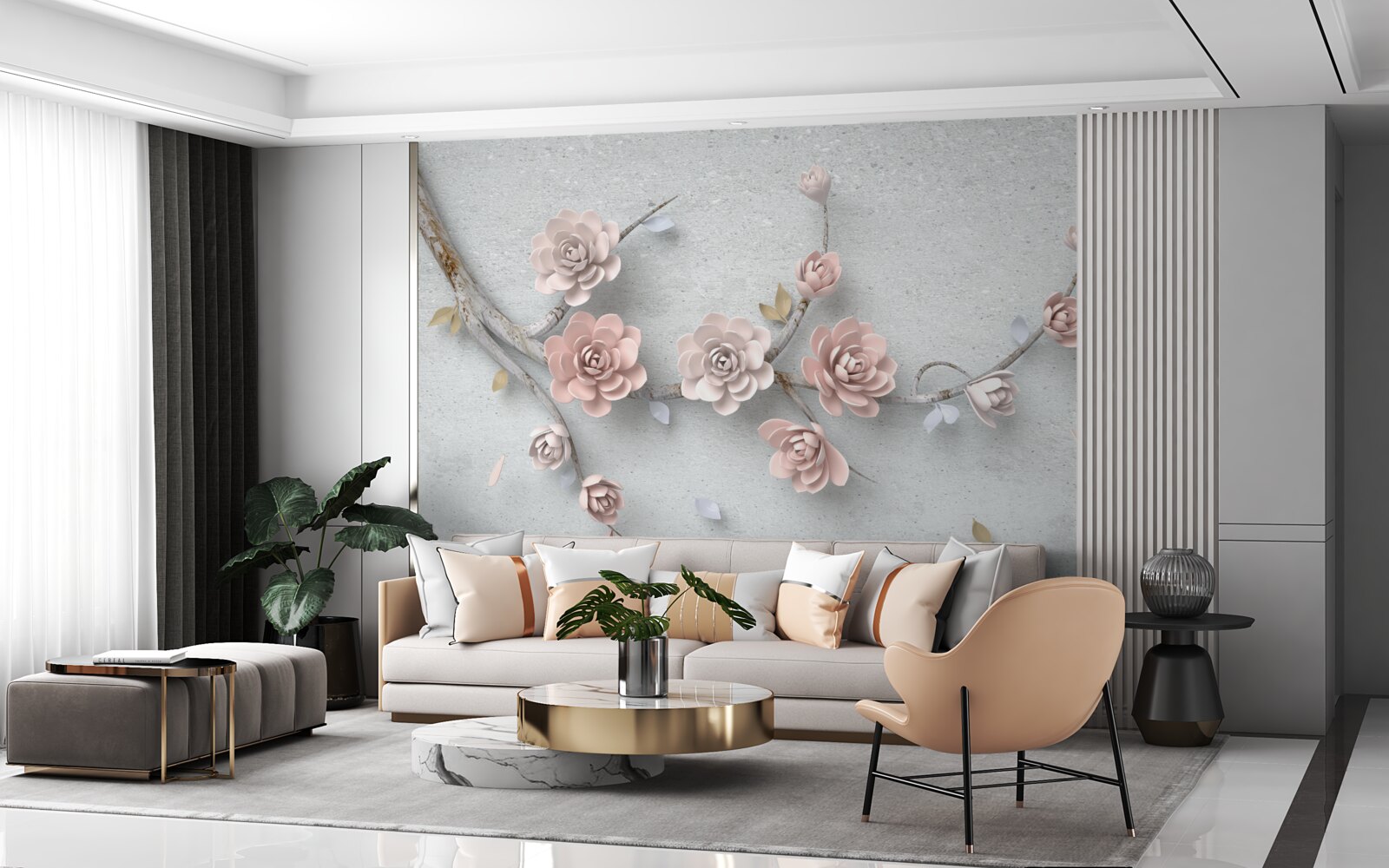 Fototapeta samostatný konár s otváracími púčikmi