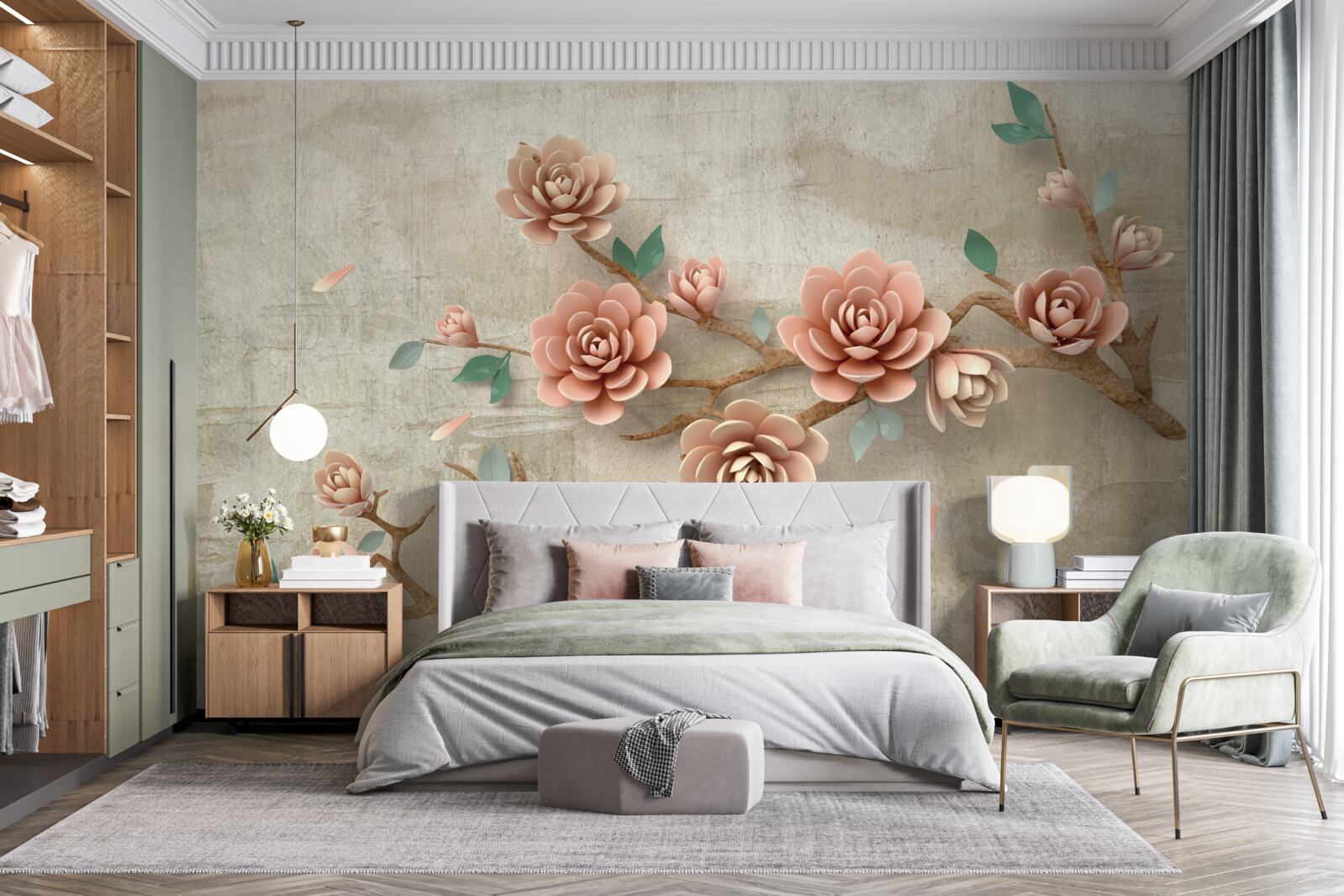 Fototapeta keď prší, na konároch sa objavia hnedé púčiky