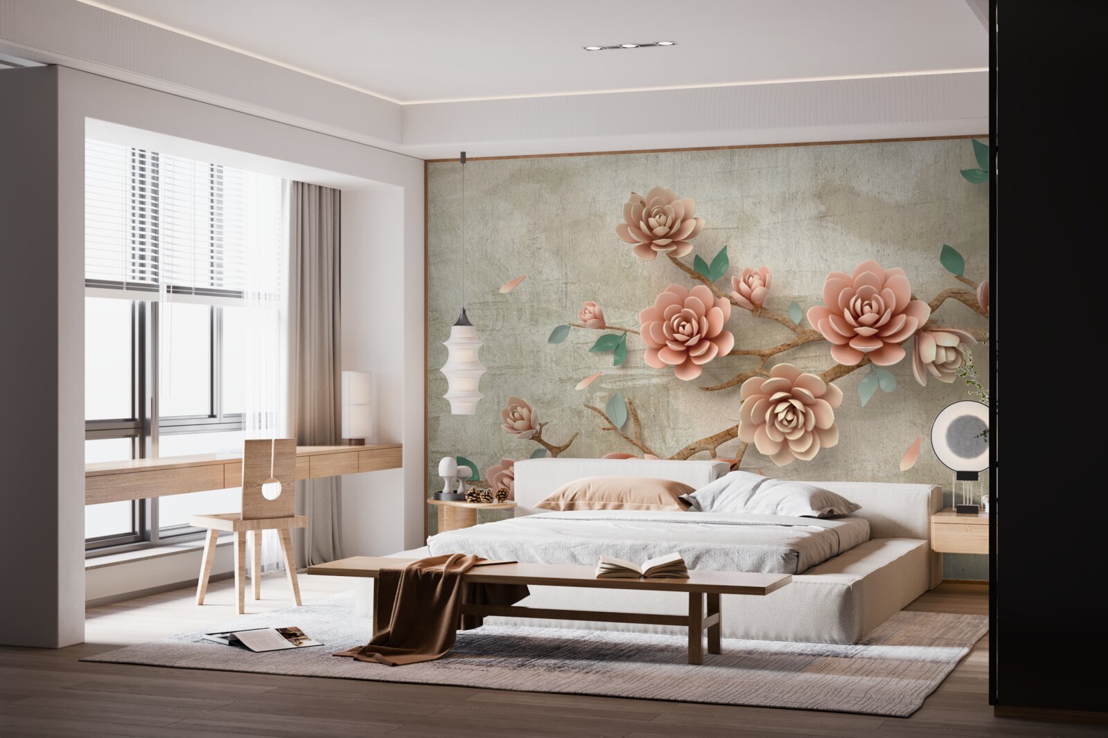 Fototapeta keď prší, na konároch sa objavia hnedé púčiky