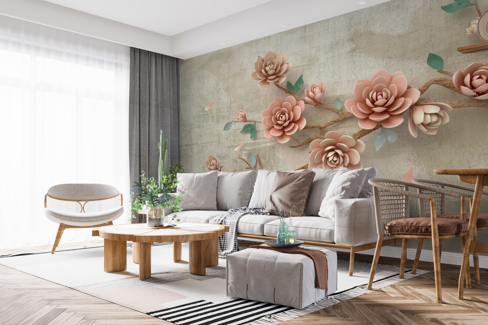 Fototapeta keď prší, na konároch sa objavia hnedé púčiky