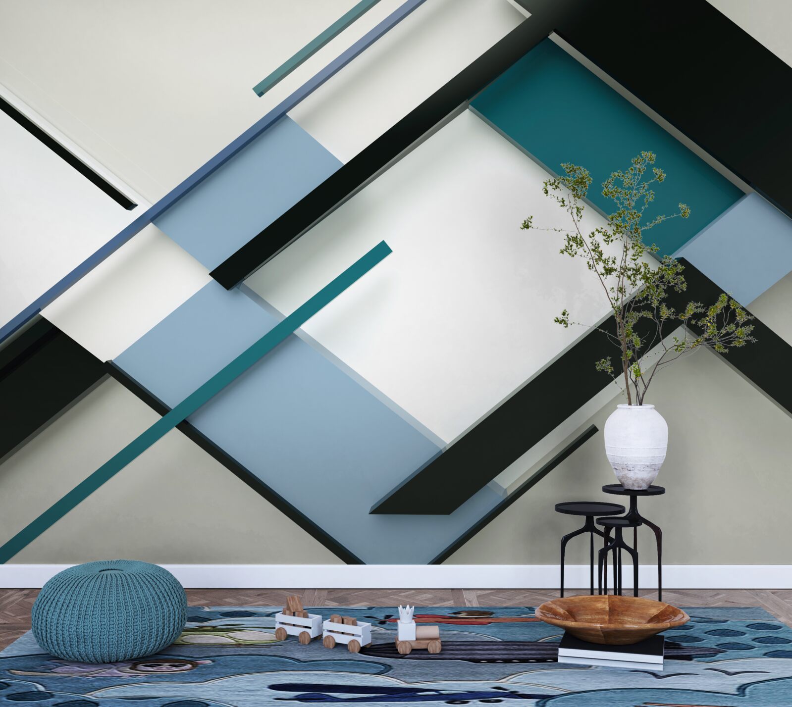 Fototapeta geometrické tvary v abstrakcii