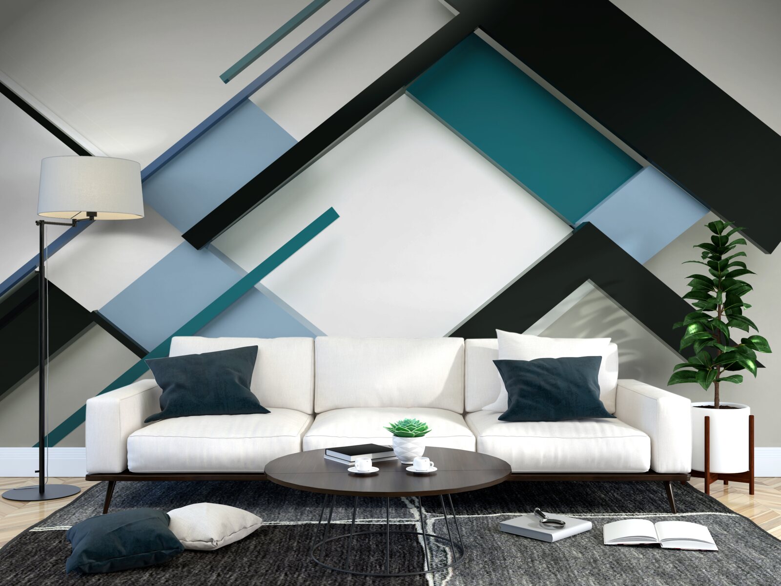 Fototapeta geometrické tvary v abstrakcii