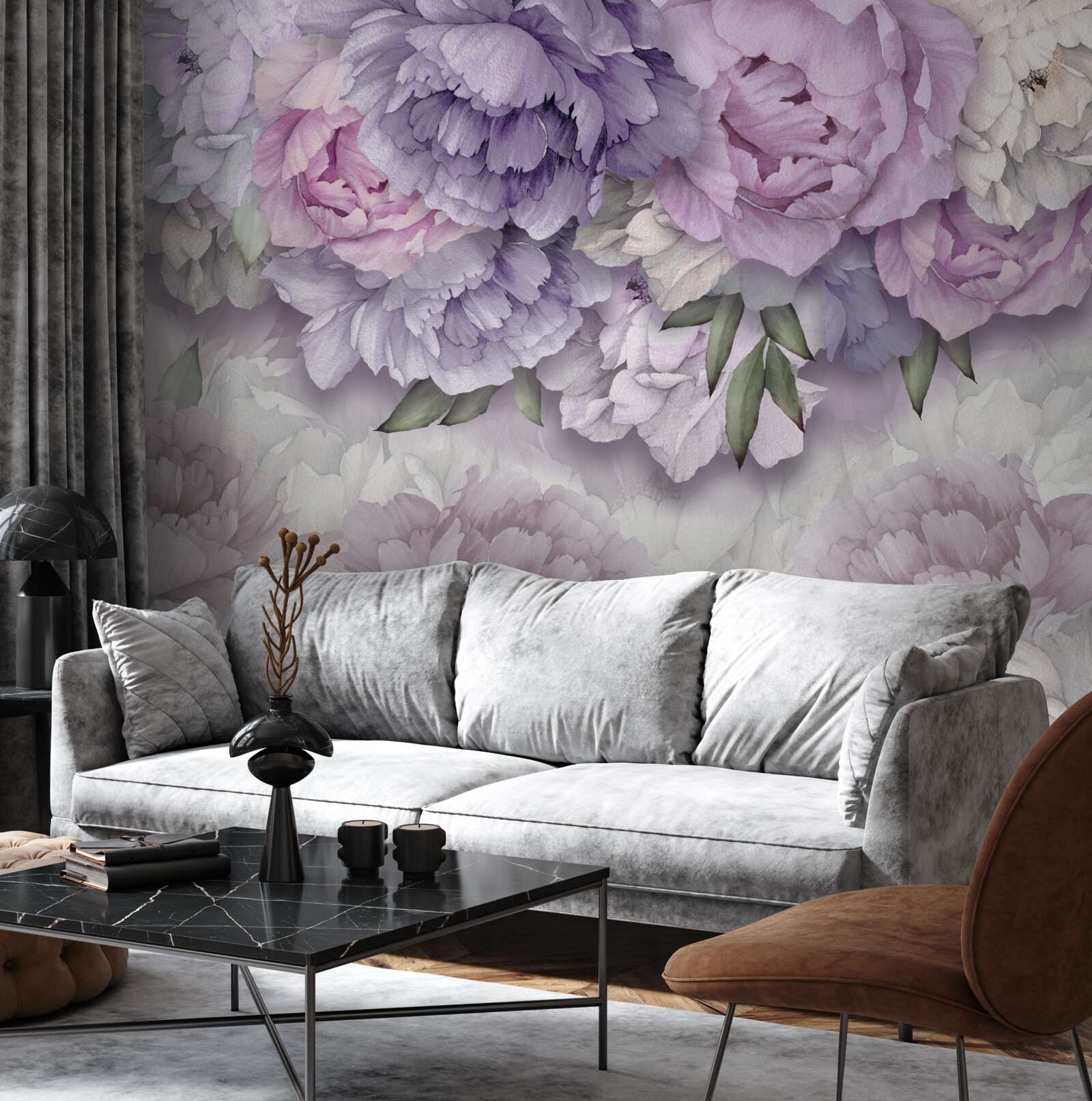 Fototapeta kvety s jemným fialovým odtieňom