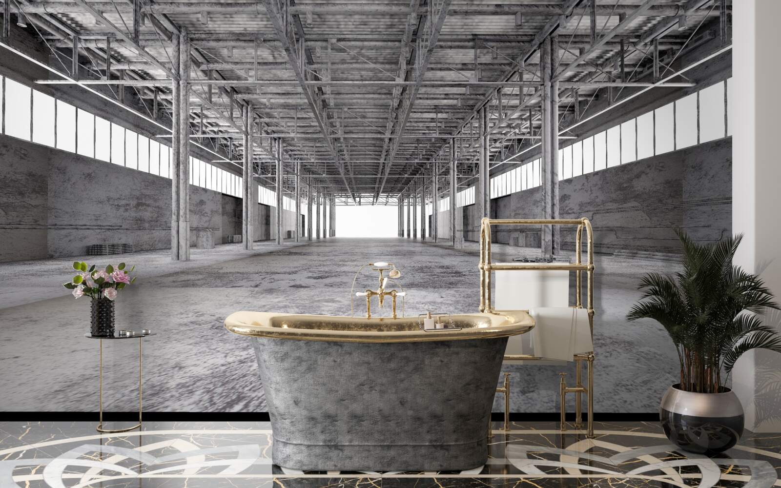 Fototapeta čiernobiele štúdio je prázdne