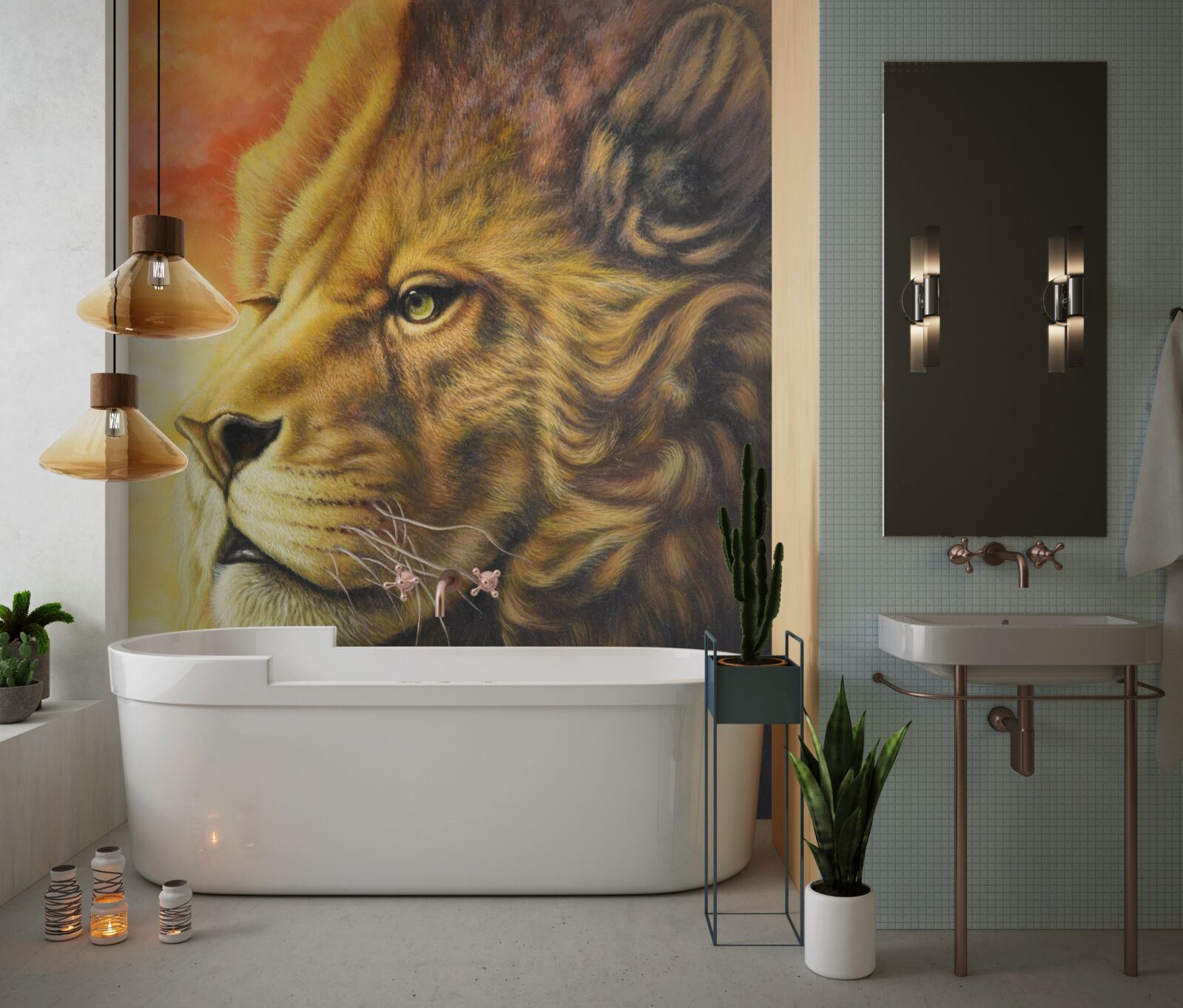 Fototapeta nádherný obraz leva