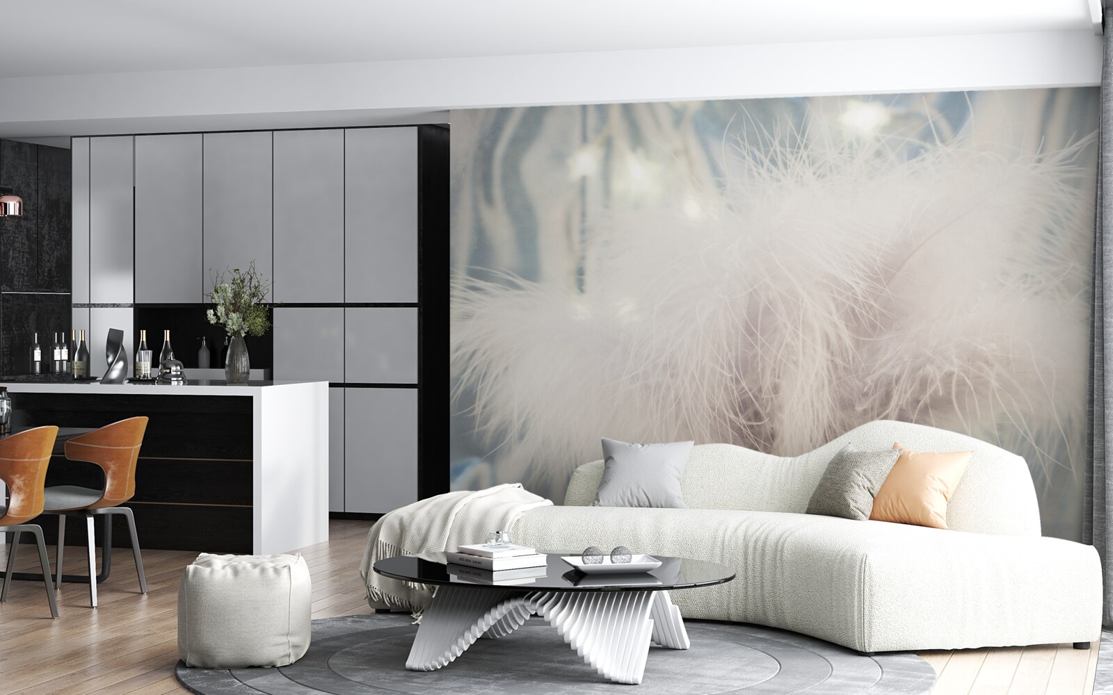 Fototapeta husté svetlo dole